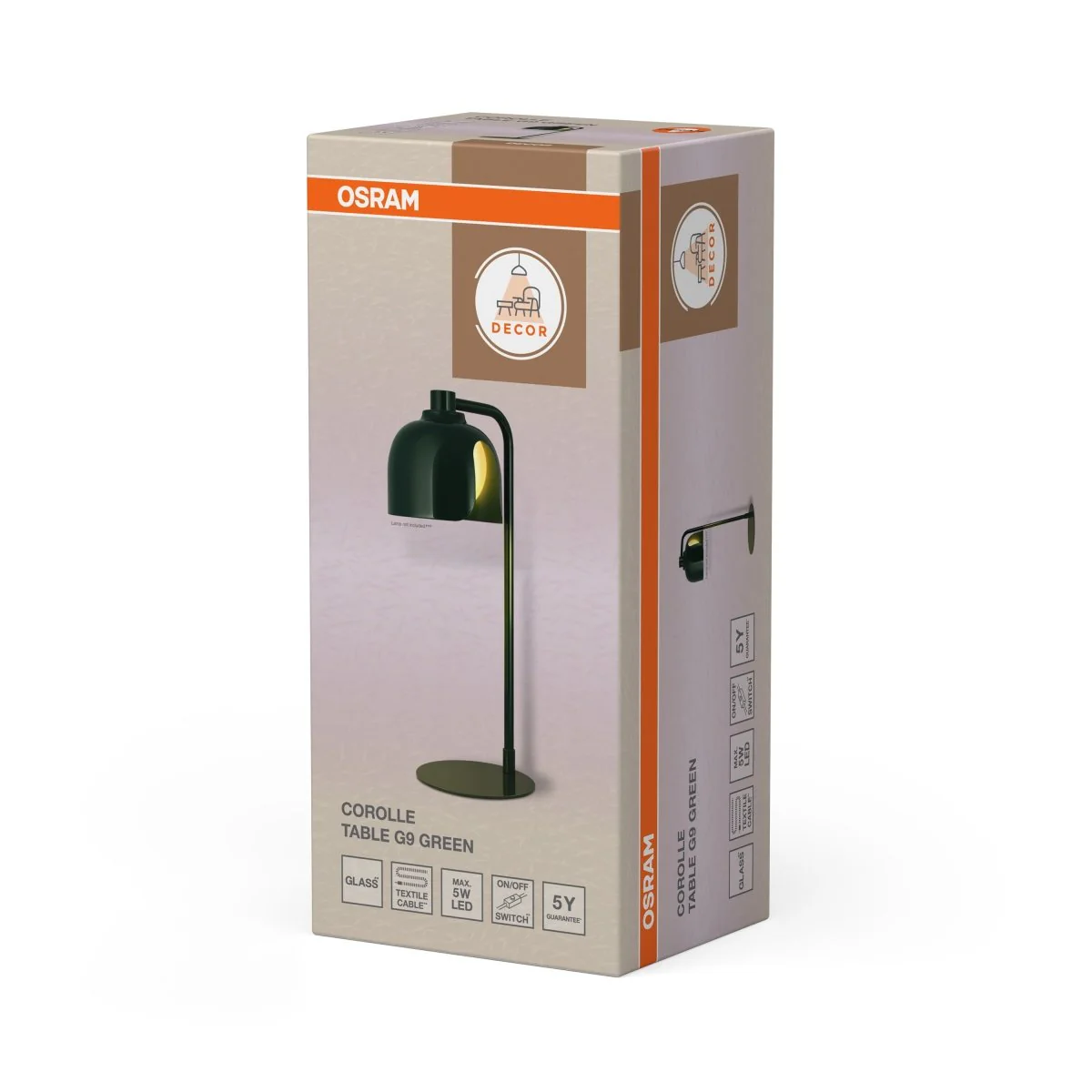 OSRAM Decor Corolle Lampa stołowa G9 zielona - Image 2