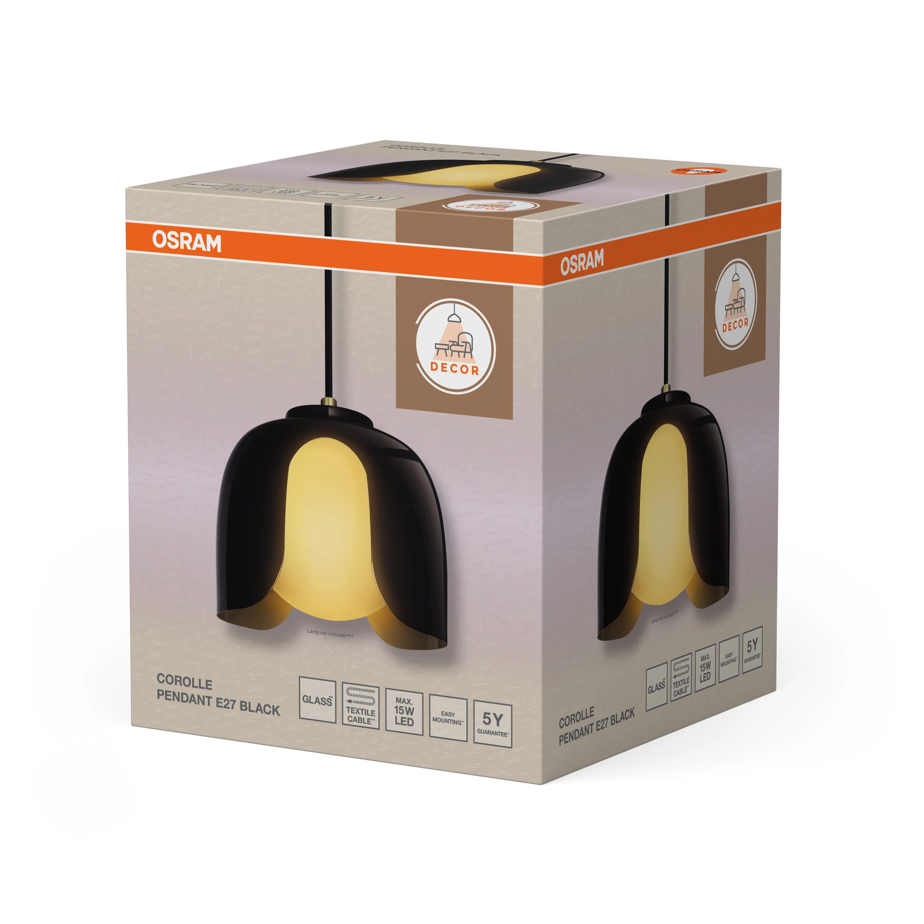 OSRAM Decor Corolle Wisząca E27 czarny - Image 6