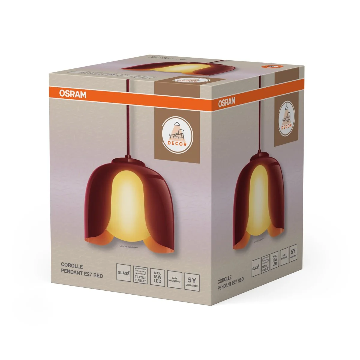 OSRAM Decor Corolle Wisząca E27 czerwony - Image 2