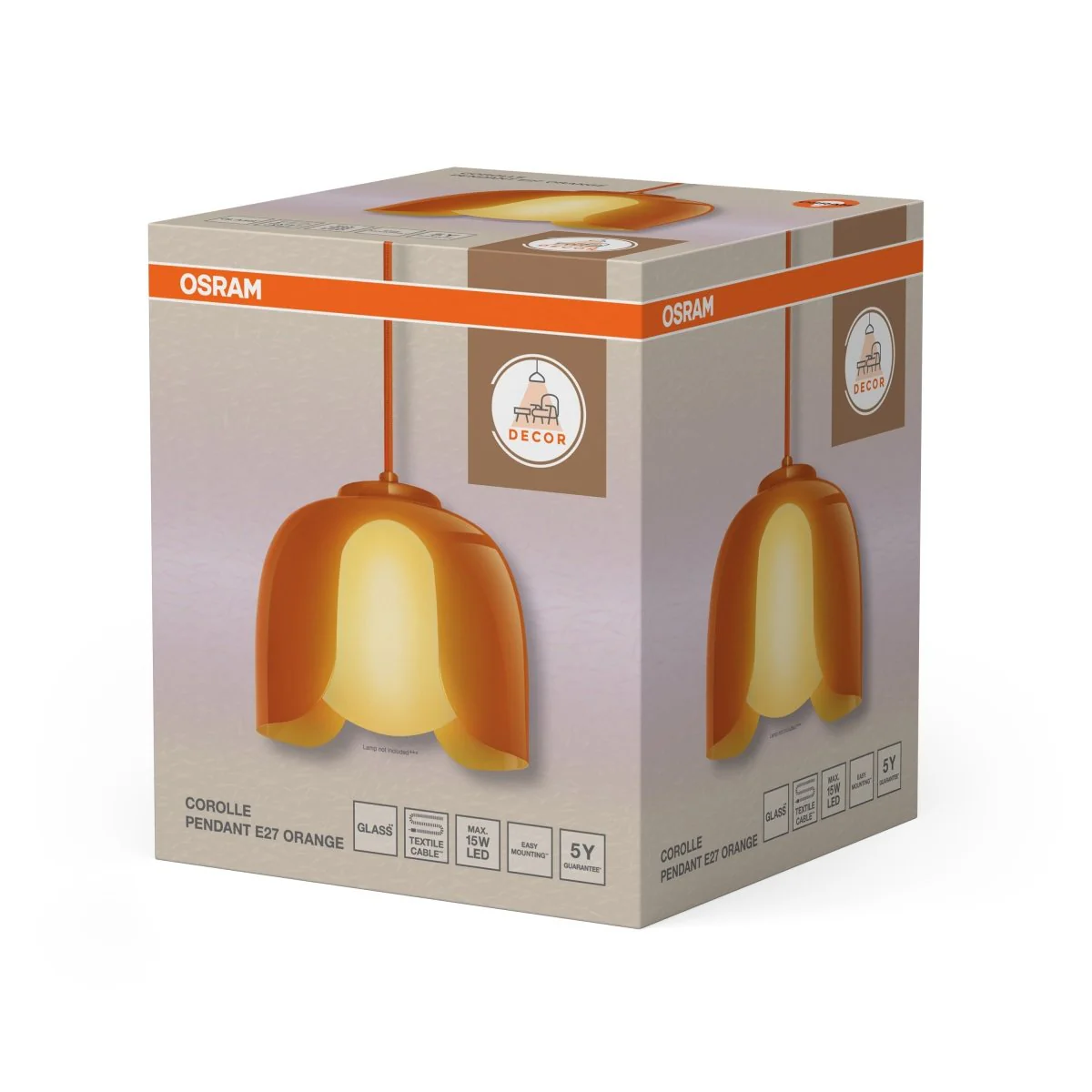 OSRAM Decor Corolle Wisząca E27 pomarańczowy - Image 2