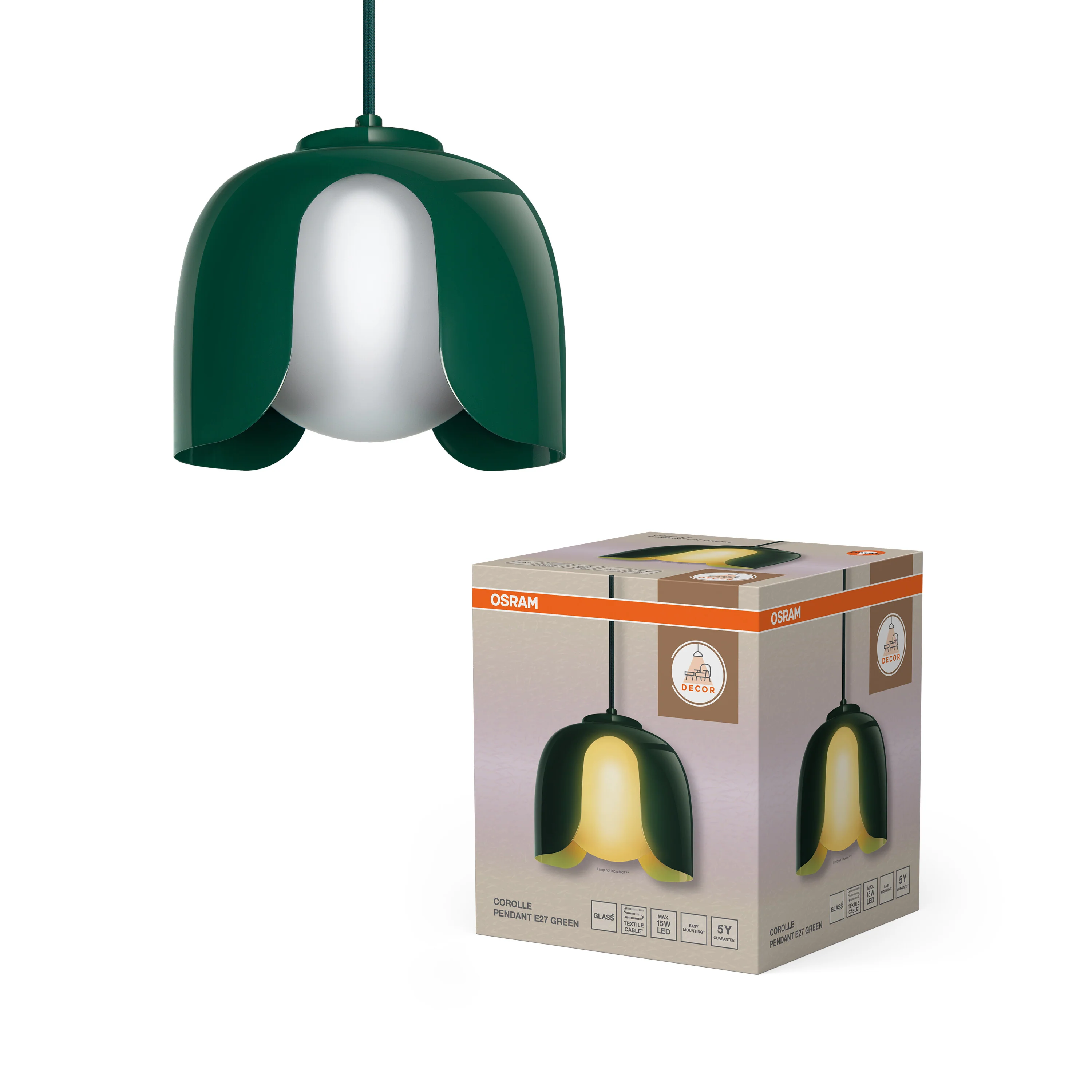 OSRAM Decor Corolle Wisząca E27 zielony - Image 5