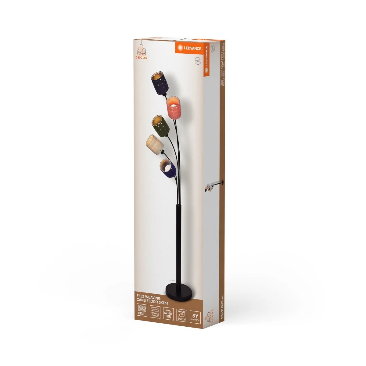 OSRAM Decor Felt Weaving Cans lampa podłogowa E14 - Image 2