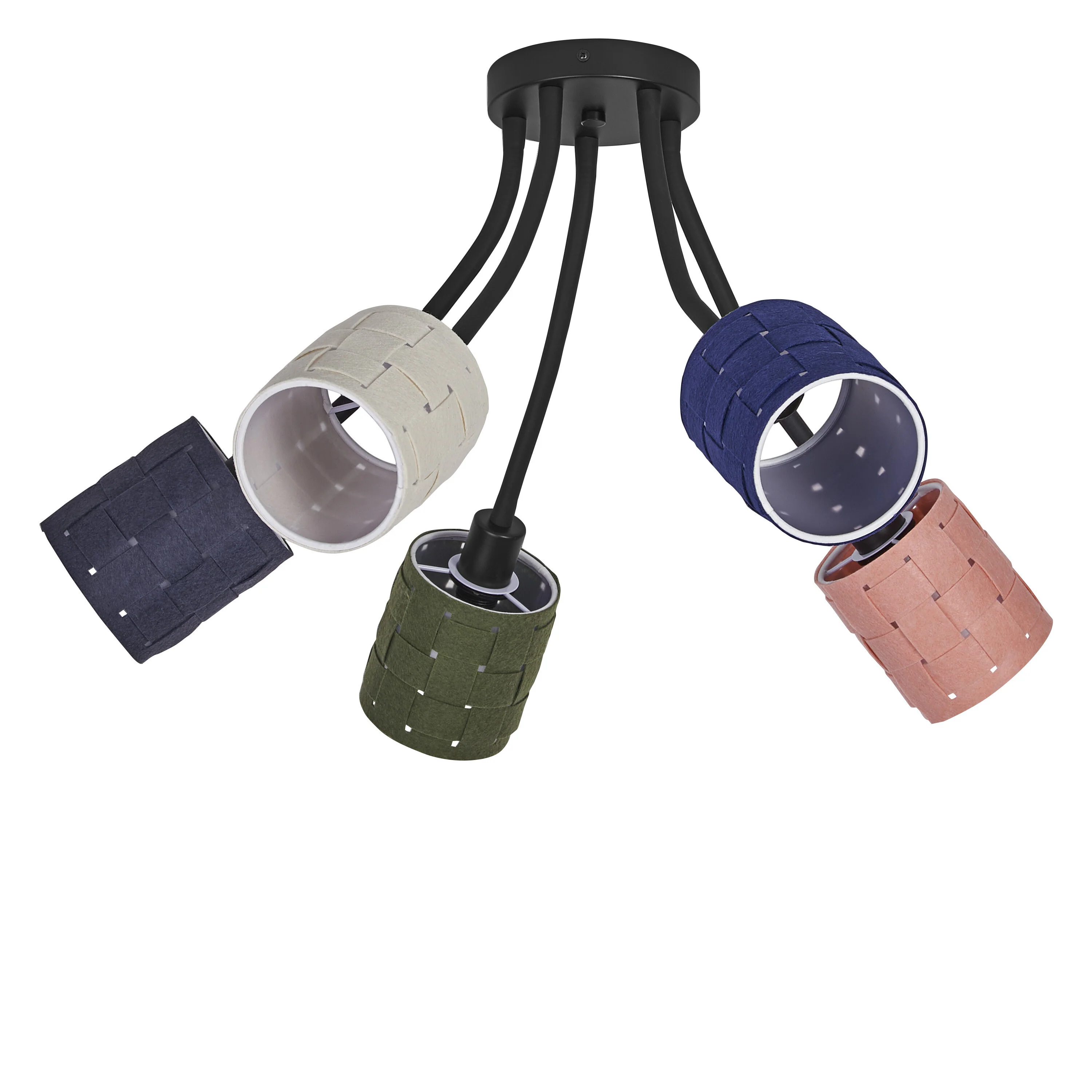 OSRAM Decor Felt Weaving Cans Plafon 5xE14 multikolor - Image 7