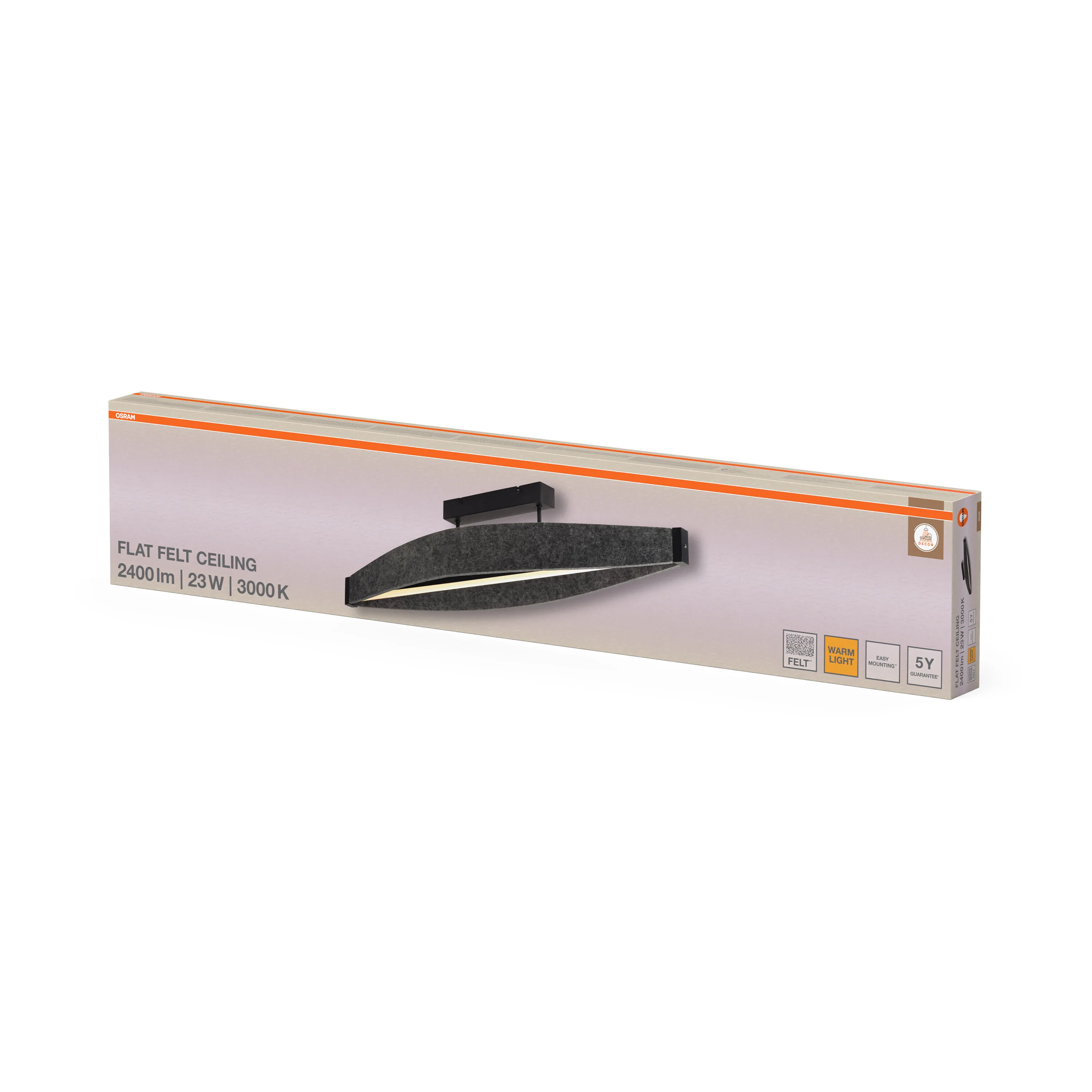 OSRAM Decor Flat Felt Plafon 23W 830 ciemnoszary - Image 6