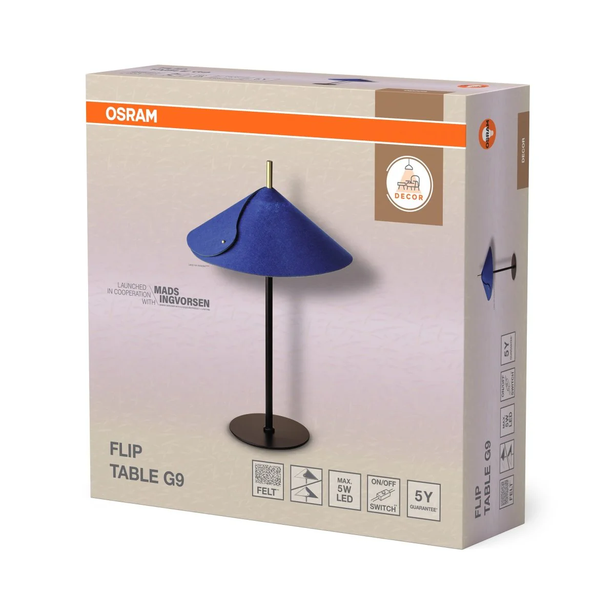 OSRAM Decor Flip Lampa stołowa G9 niebieska - Image 2
