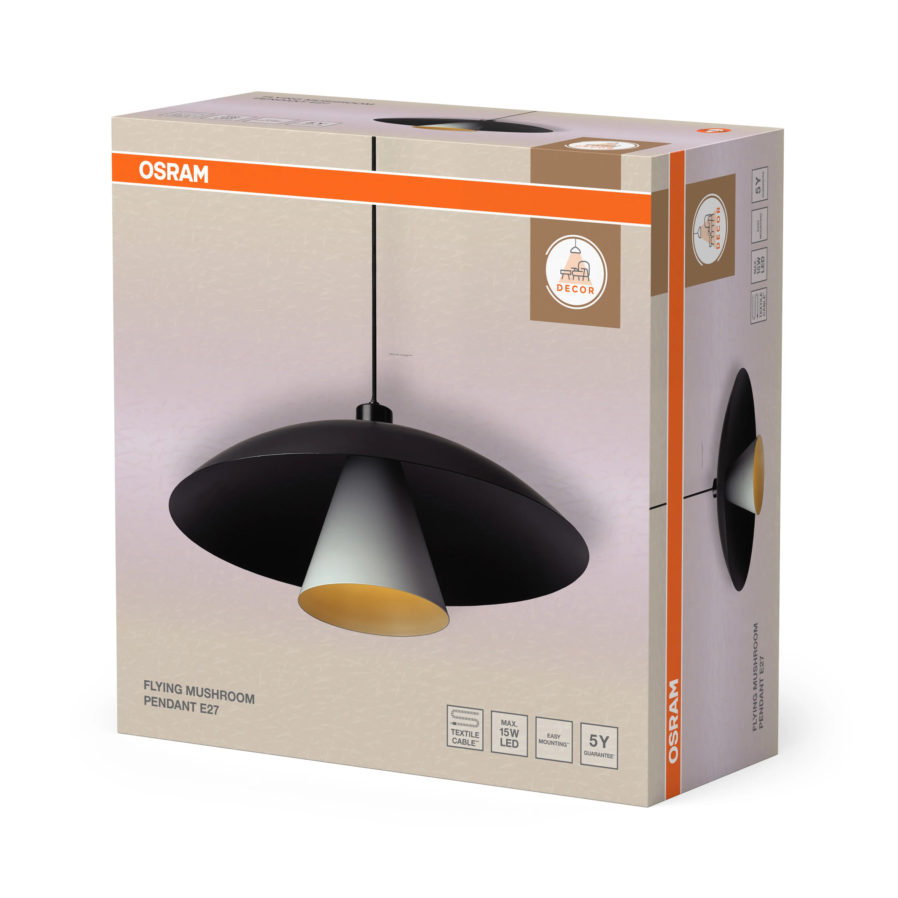 OSRAM Decor Flying Mushroom Wisząca E27 czarny - Image 7