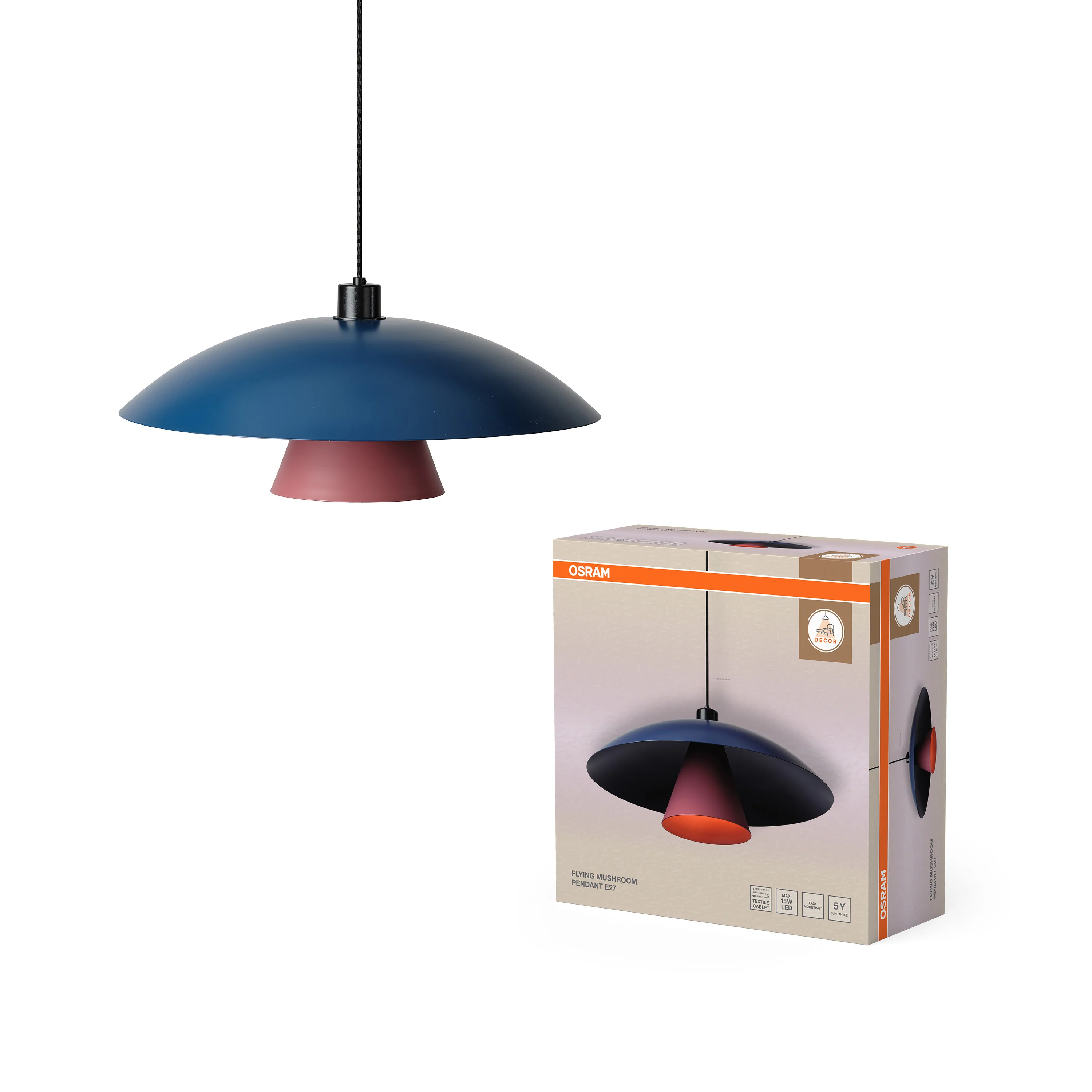 OSRAM Decor Flying Mushroom Wisząca E27 niebieski - Image 5