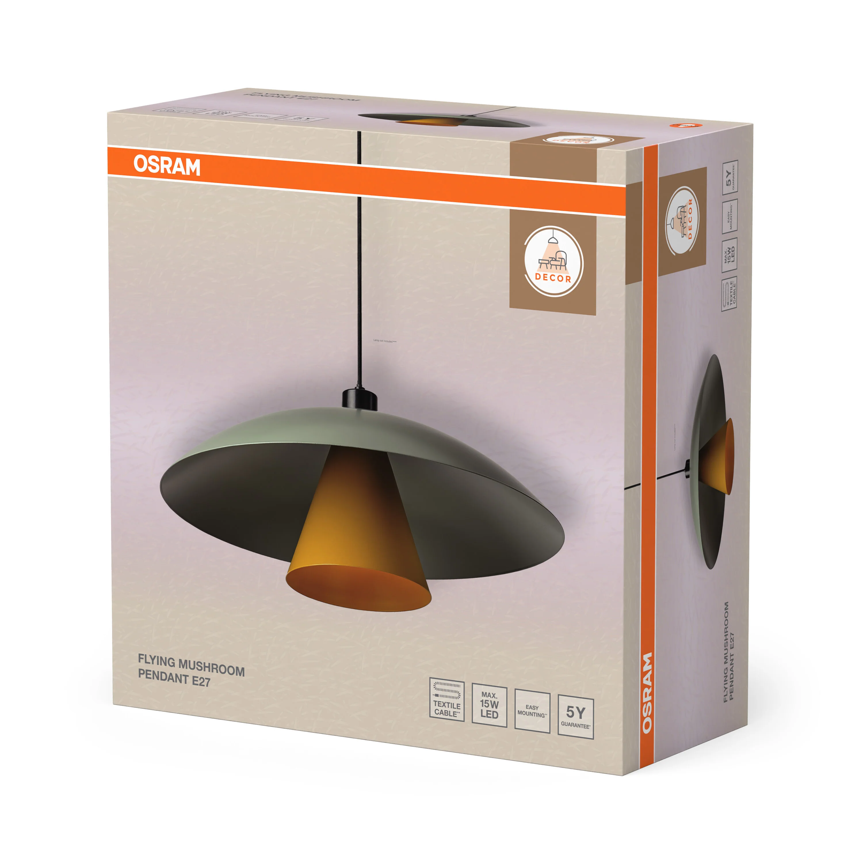 OSRAM Decor Flying Mushroom Wisząca E27 zielony - Image 6