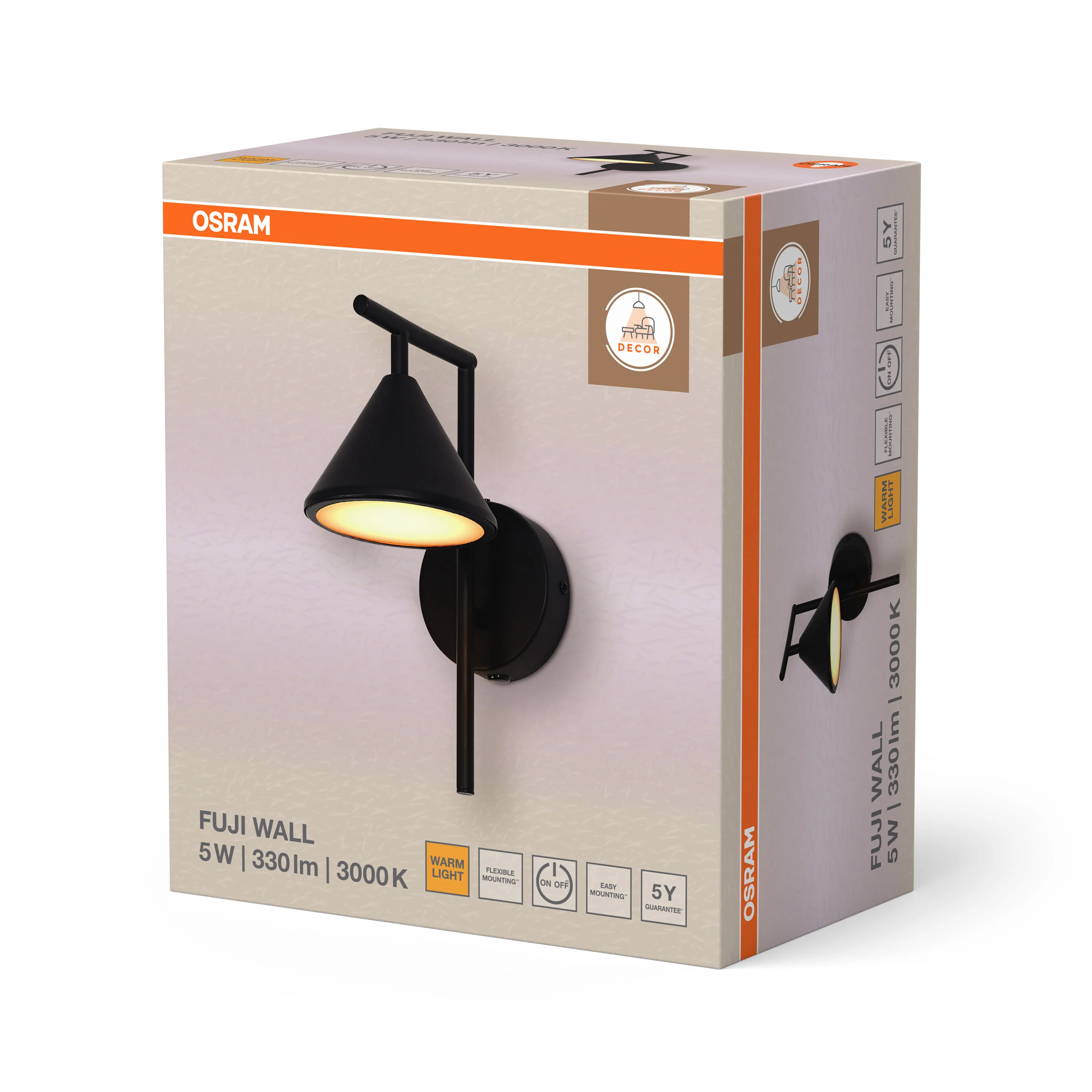 OSRAM Decor Fuji Kinkiet 5W 930 czarny satynowy - Image 6