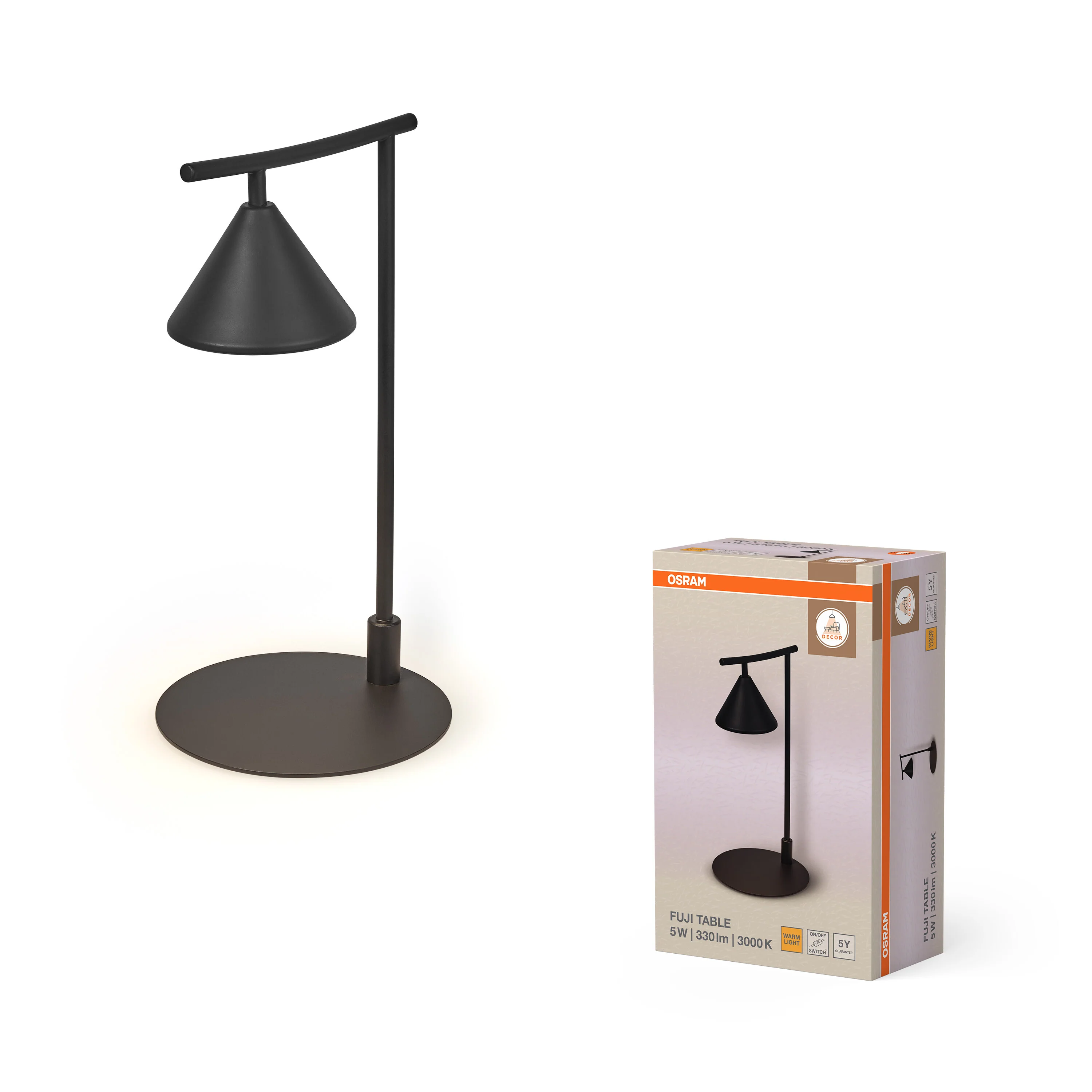 OSRAM Decor Fuji Lampa stołowa 5W  czarna - Image 5