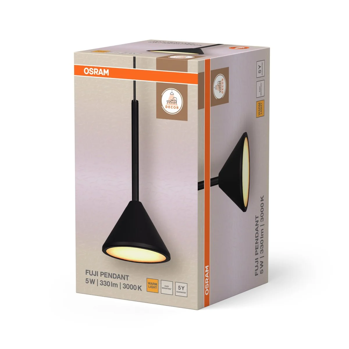 OSRAM Decor Fuji Wisząca 1XE27 5 W 930 czarny - Image 2