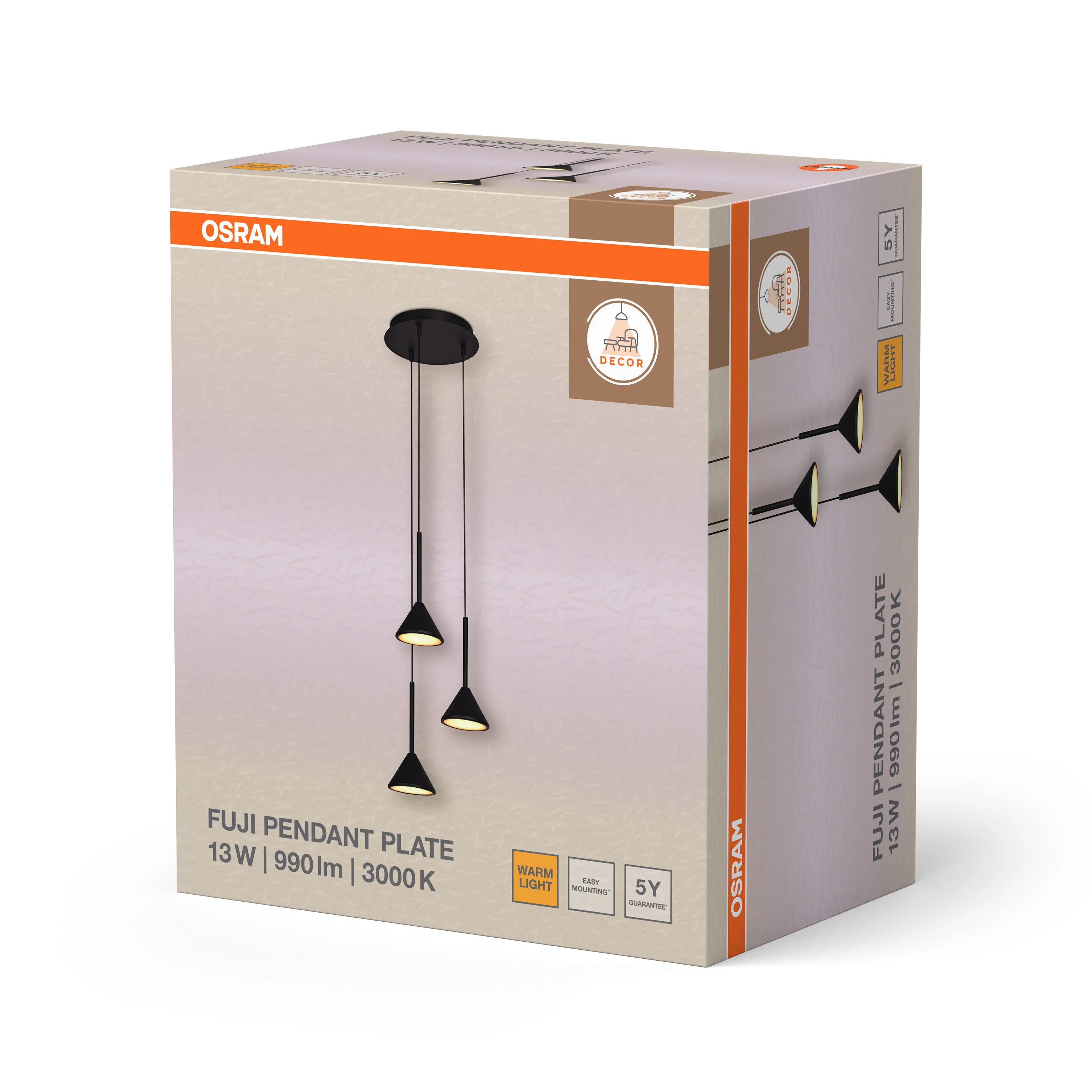 OSRAM Decor Fuji Wisząca 3XE27 PL 13W 930 czarny - Image 2