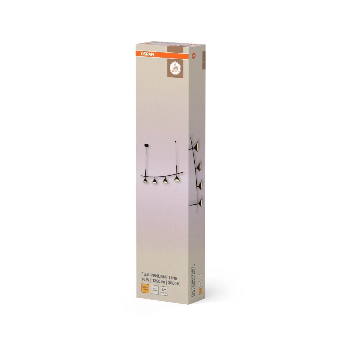 OSRAM Decor Fuji Wisząca 4XE27 liniowy 16W 930 czarny - Image 2
