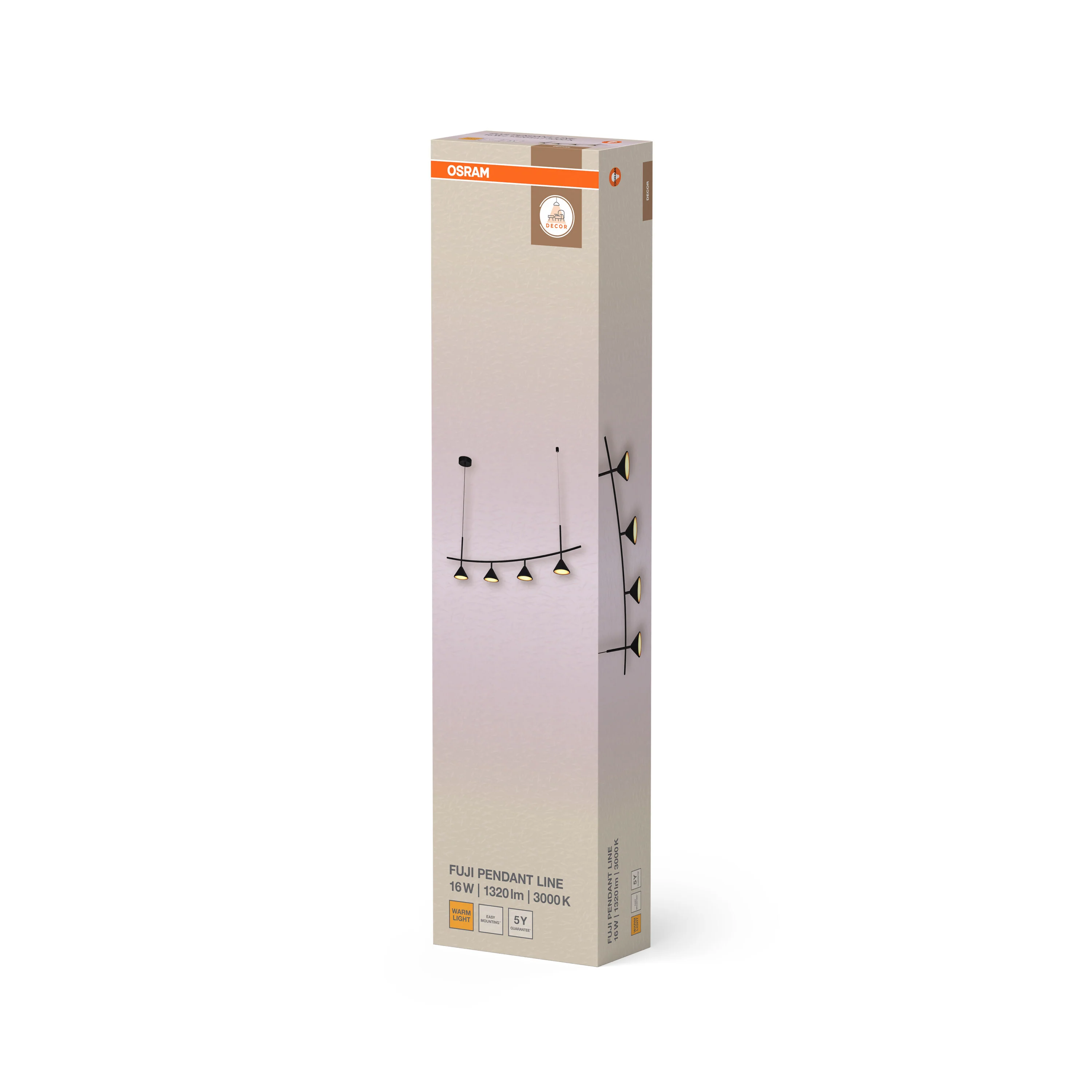 OSRAM Decor Fuji Wisząca 4XE27 liniowy 16W 930 czarny - Image 6