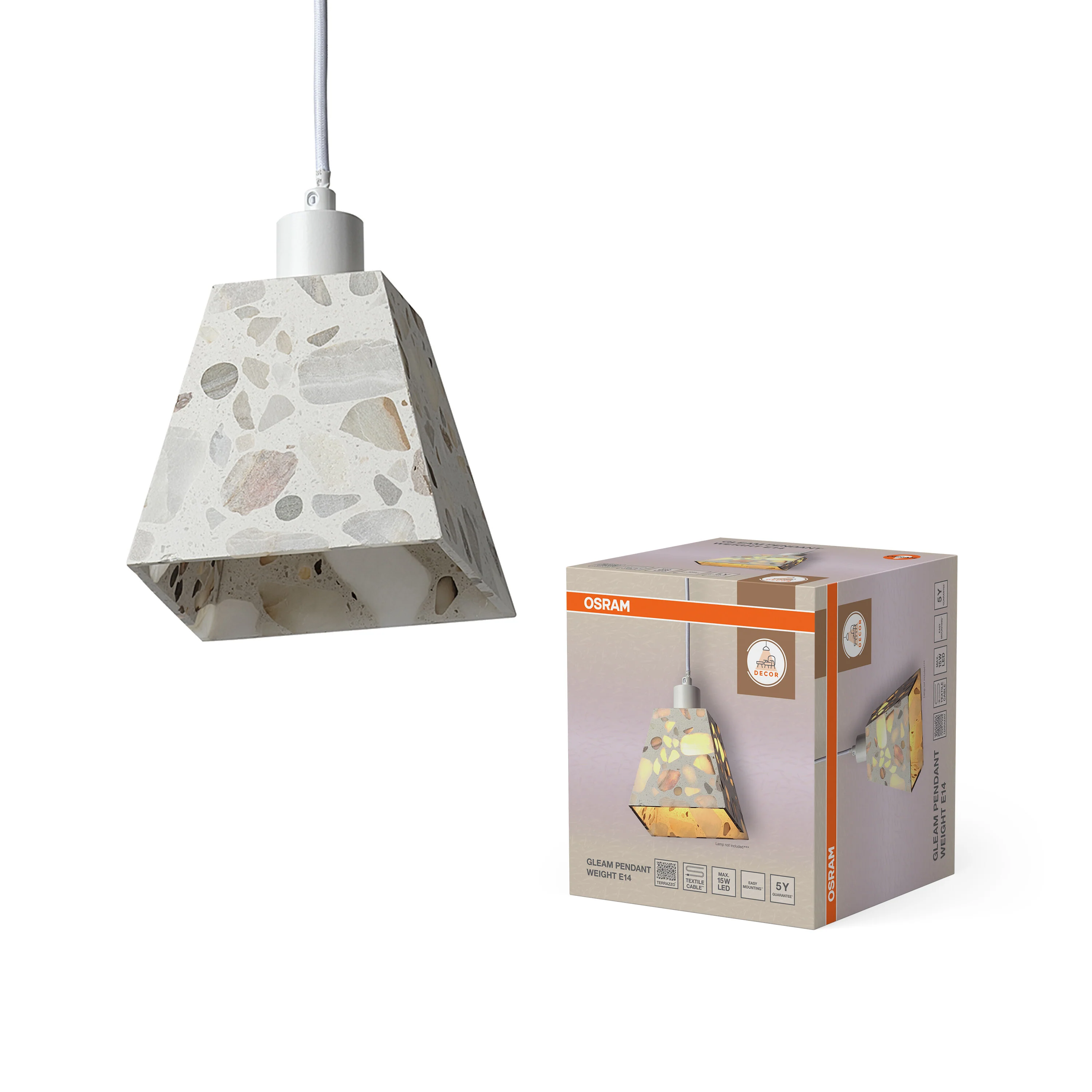 OSRAM Decor Gleam Wisząca Weight E14 biały - Image 5