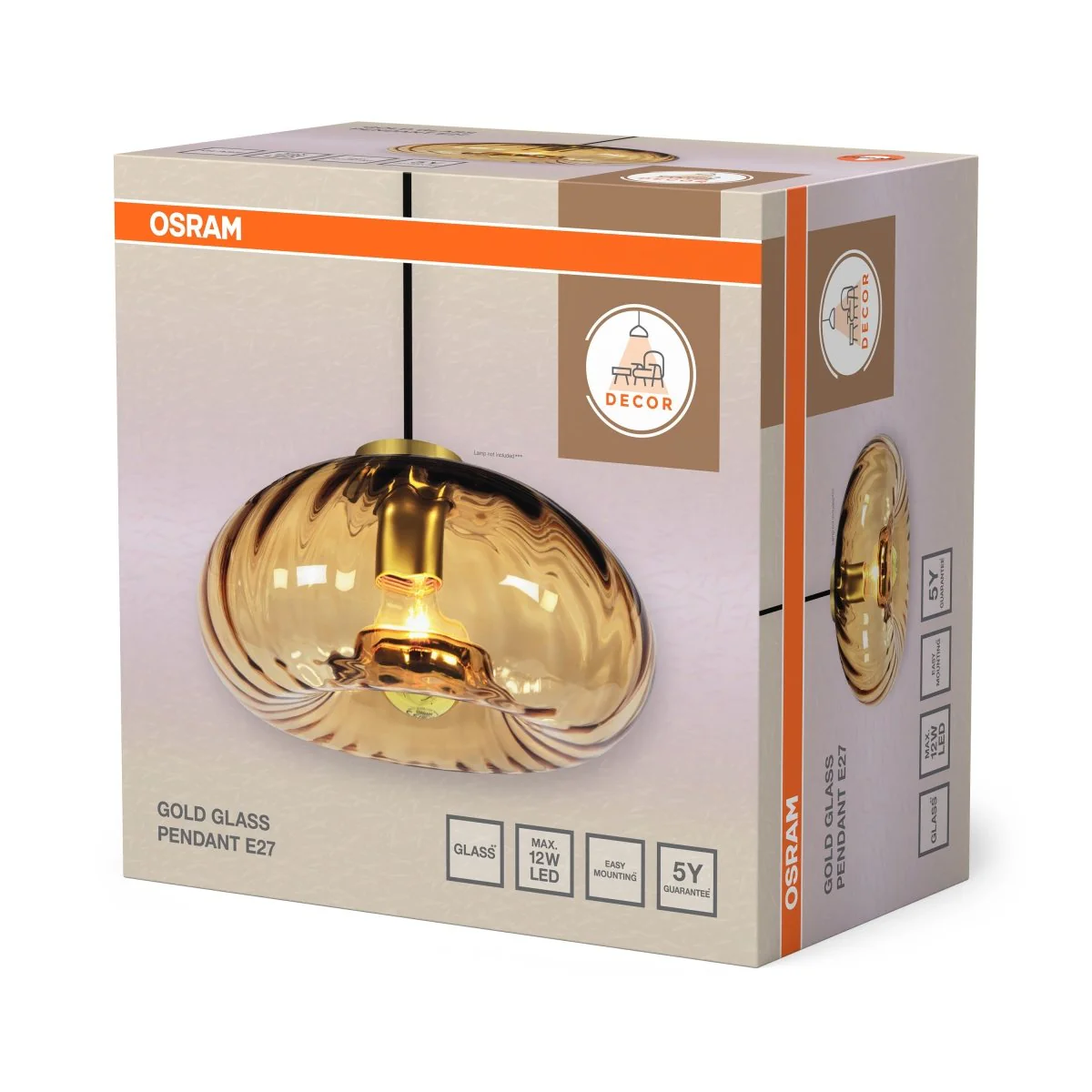 OSRAM Decor Gold Glass Wisząca E27 złoty - Image 2