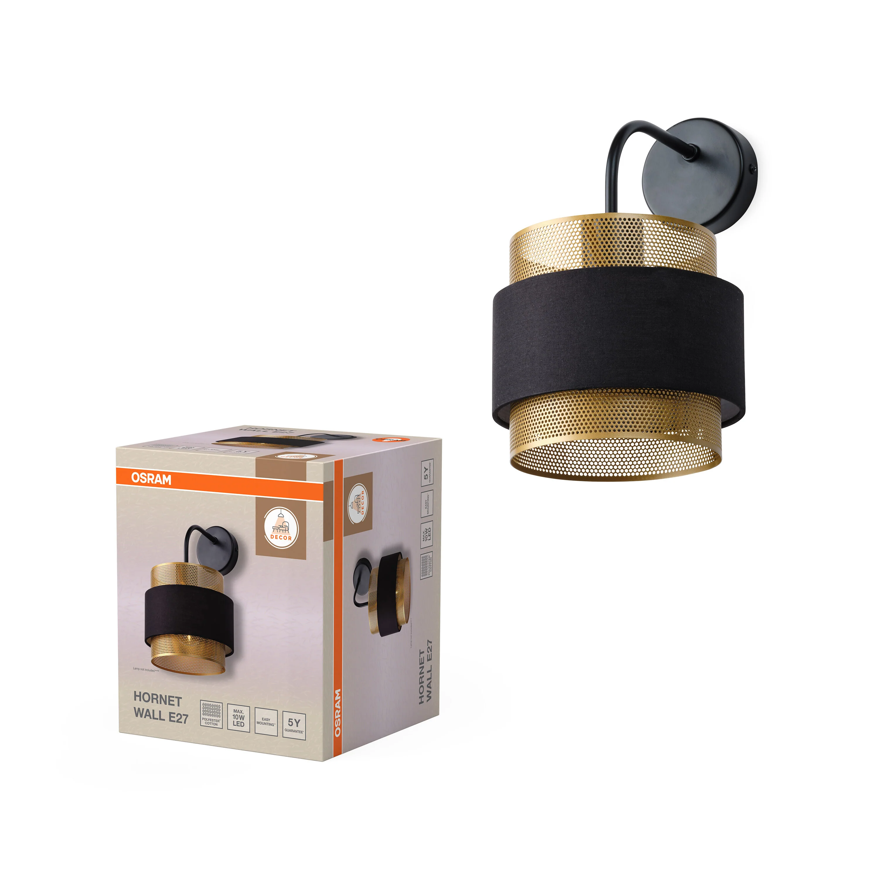 OSRAM Decor Hornet Kinkiet 1xE27 czarny - Image 5