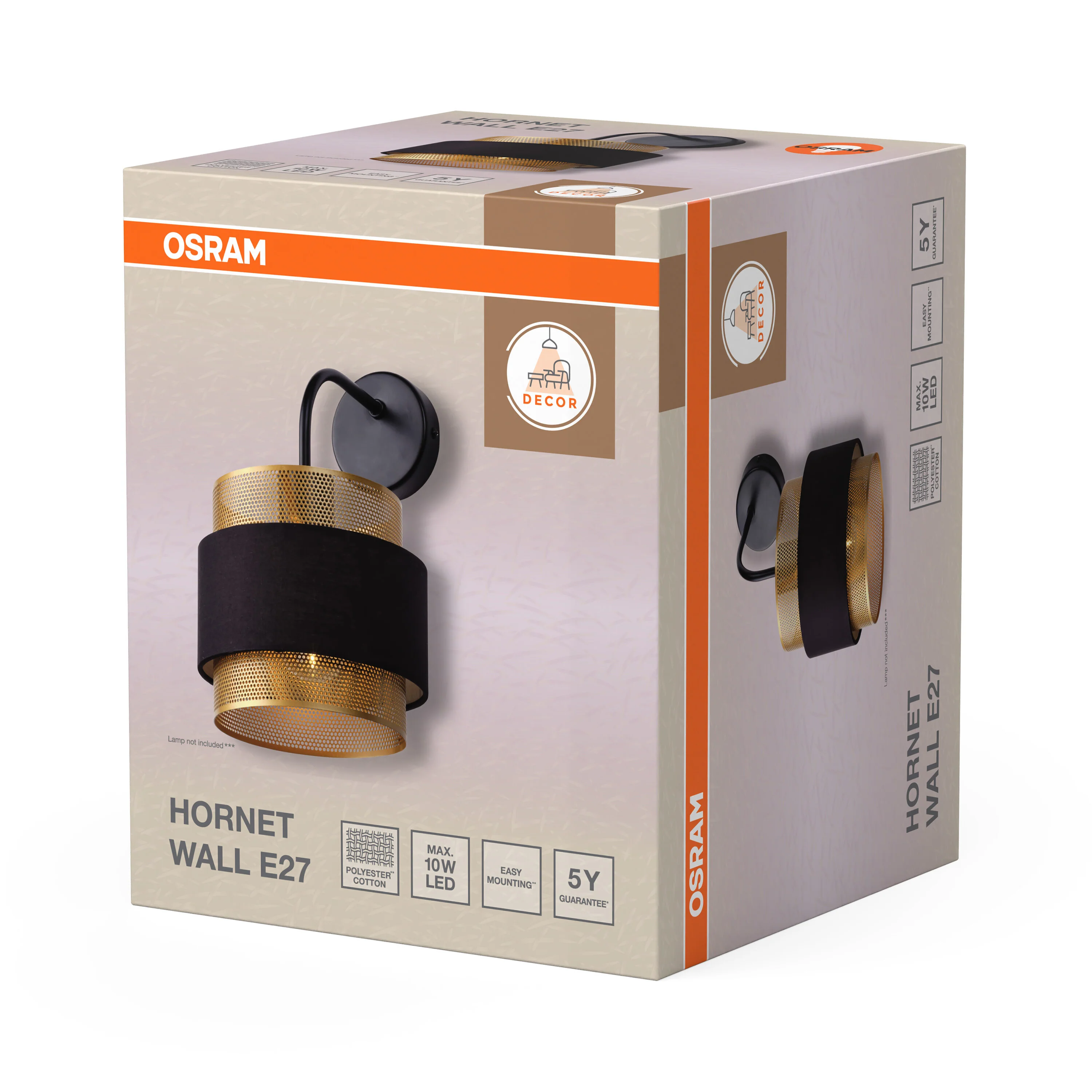 OSRAM Decor Hornet Kinkiet 1xE27 czarny - Image 6