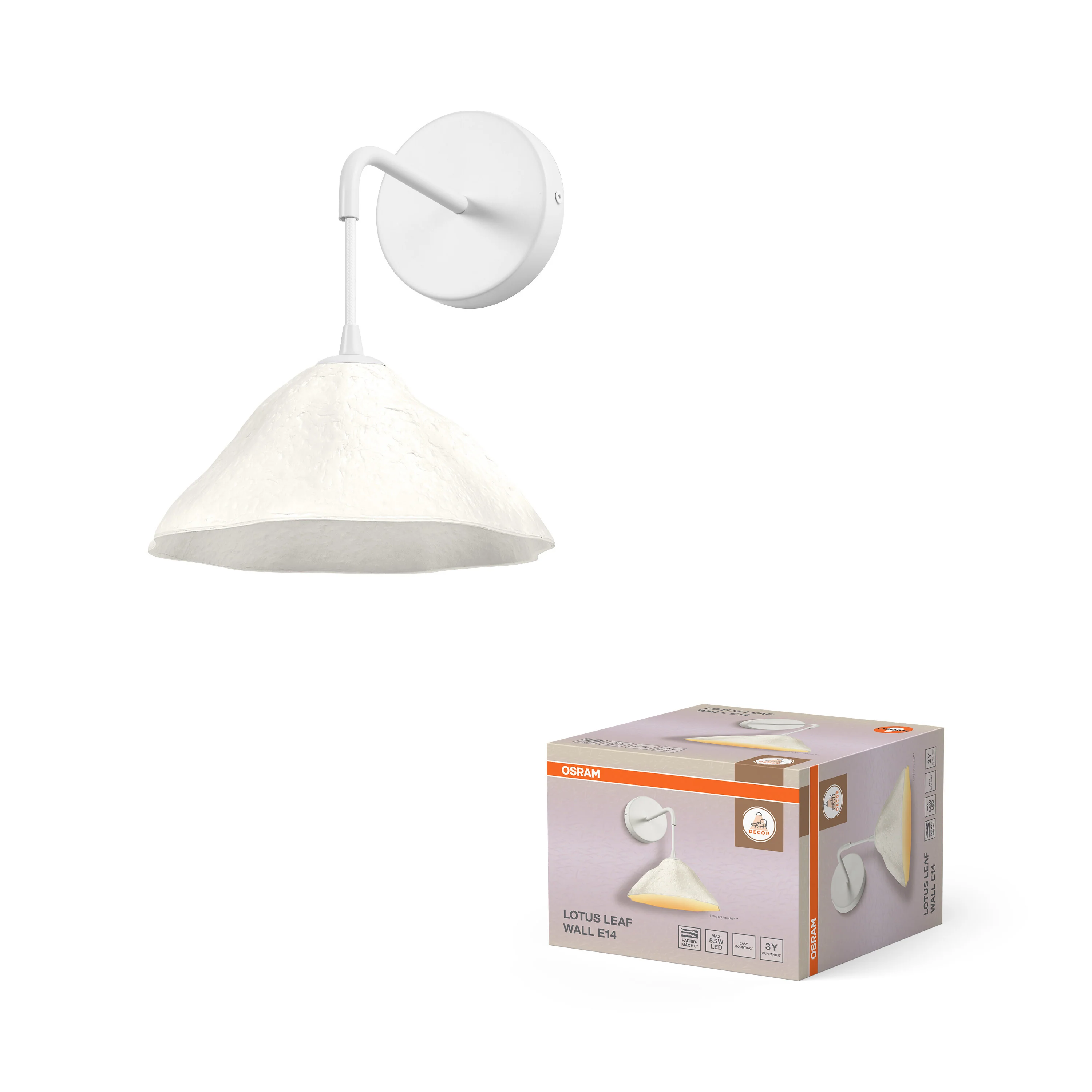 OSRAM Decor Lotus Leaf Kinkiet E14 biały mat - Image 5