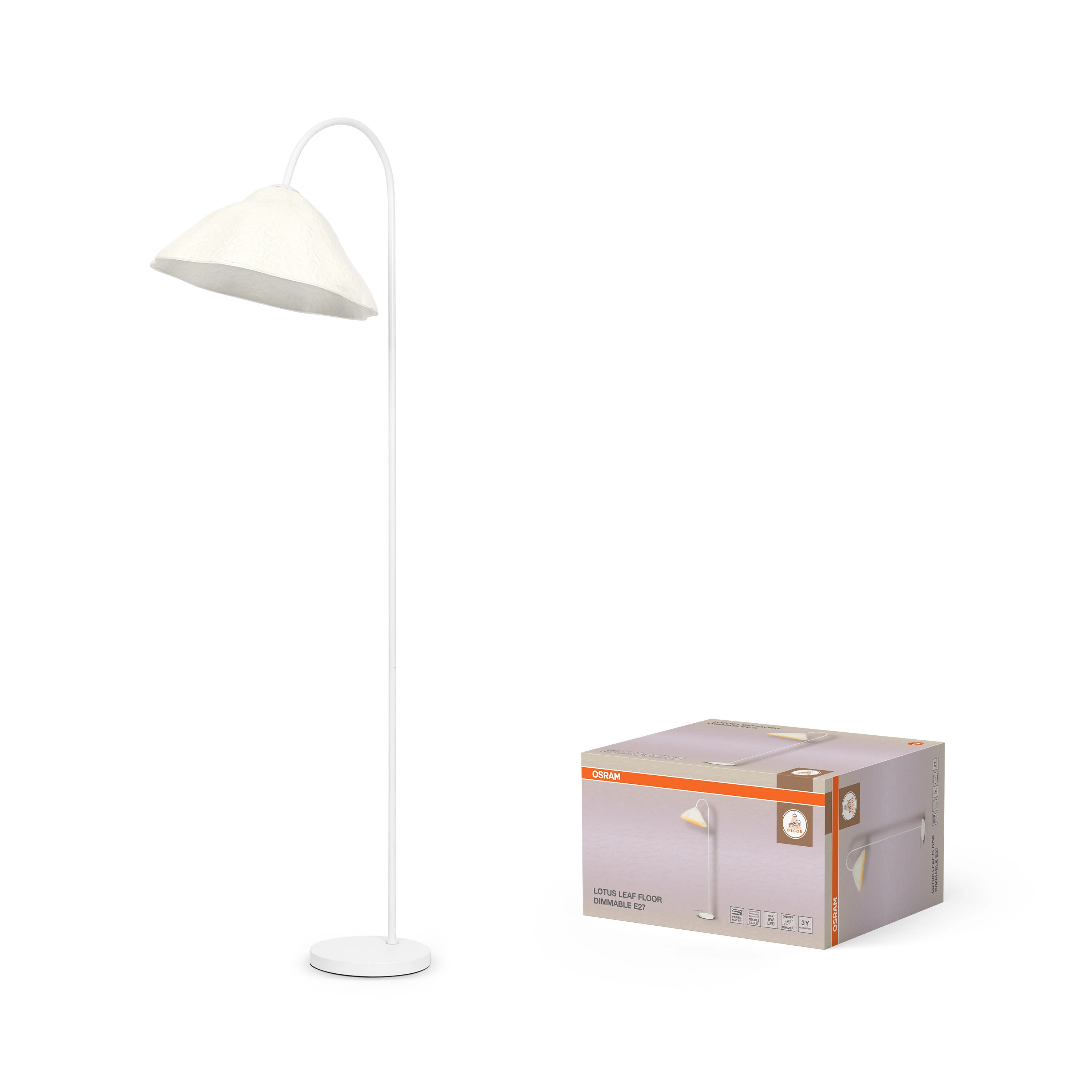 OSRAM Decor Lotus Leaf Lampa stojąca E27 DIM biała - Image 5