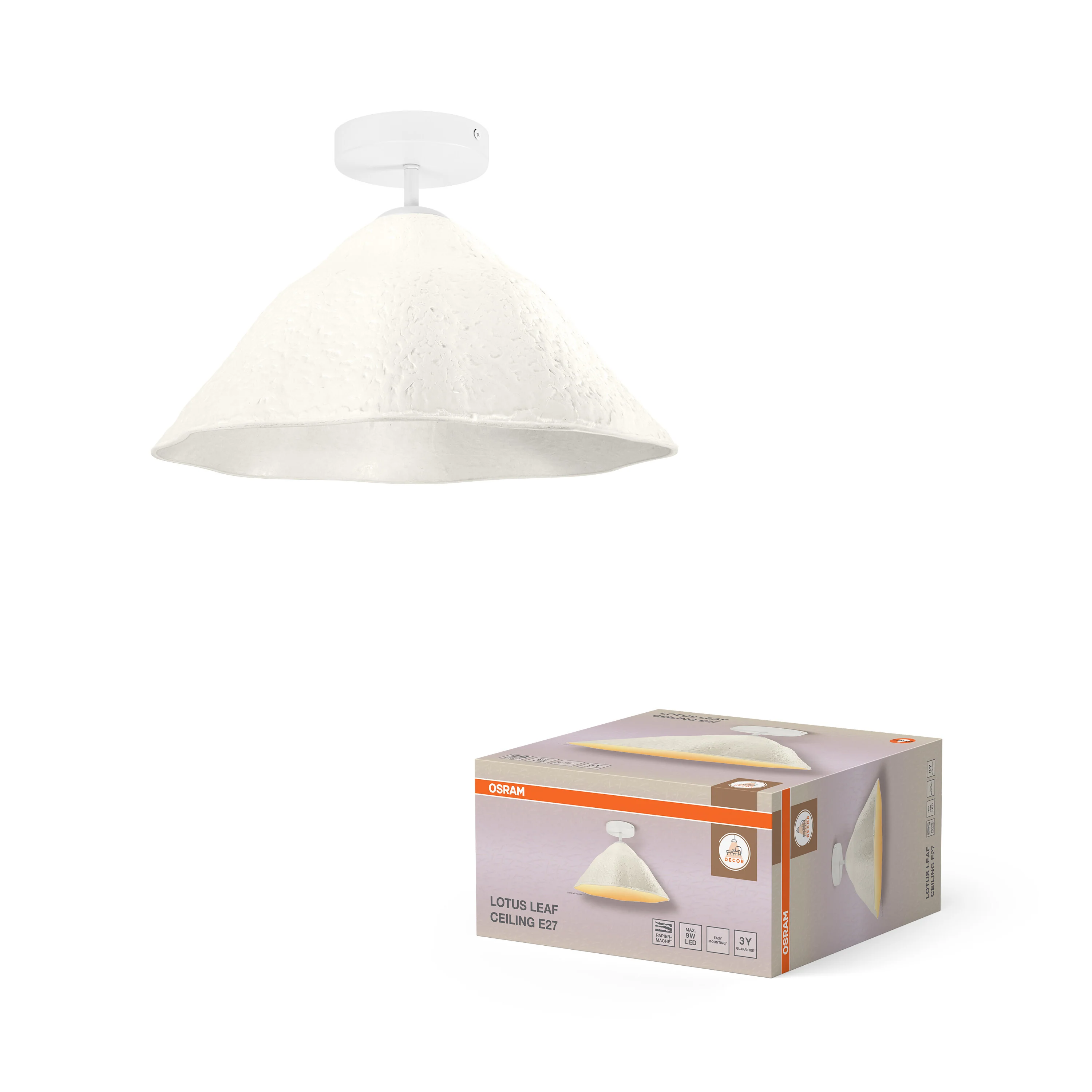 OSRAM Decor Lotus Leaf Plafon E27 biały połysk - Image 5