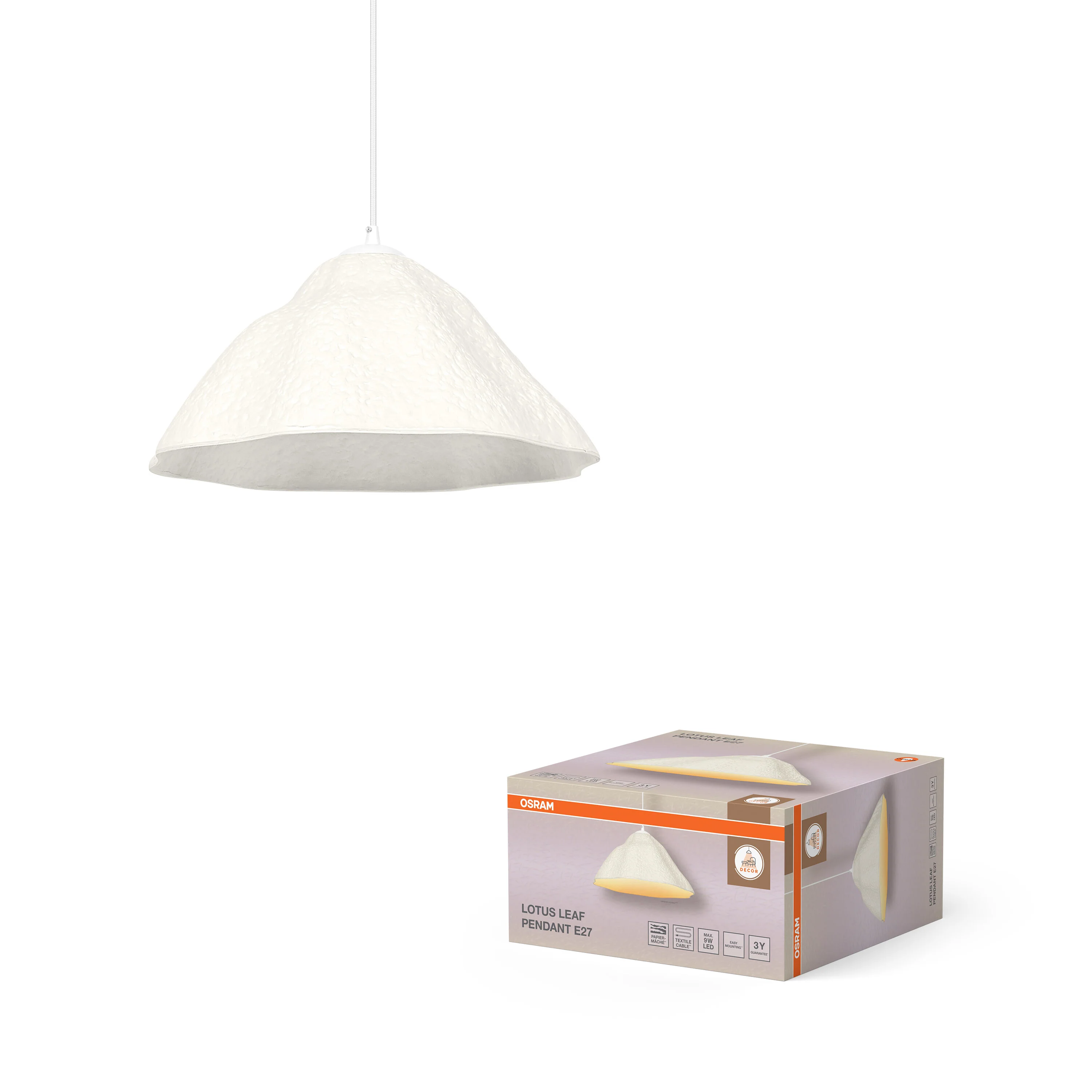 OSRAM Decor Lotus Leaf Wisząca E27 biały - Image 5
