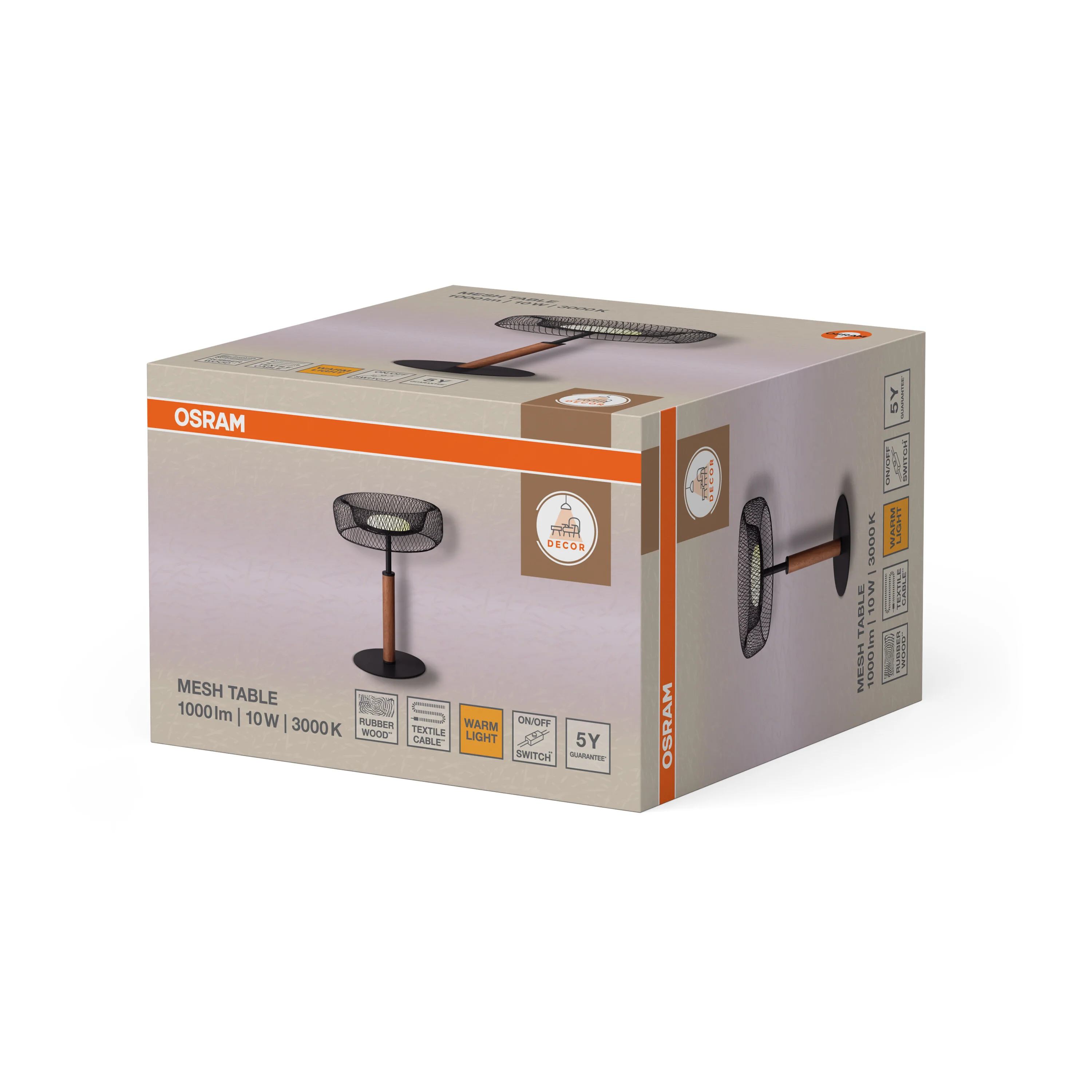 OSRAM Decor Mesh Lampa stołowa 10W 830 czarna - Image 6