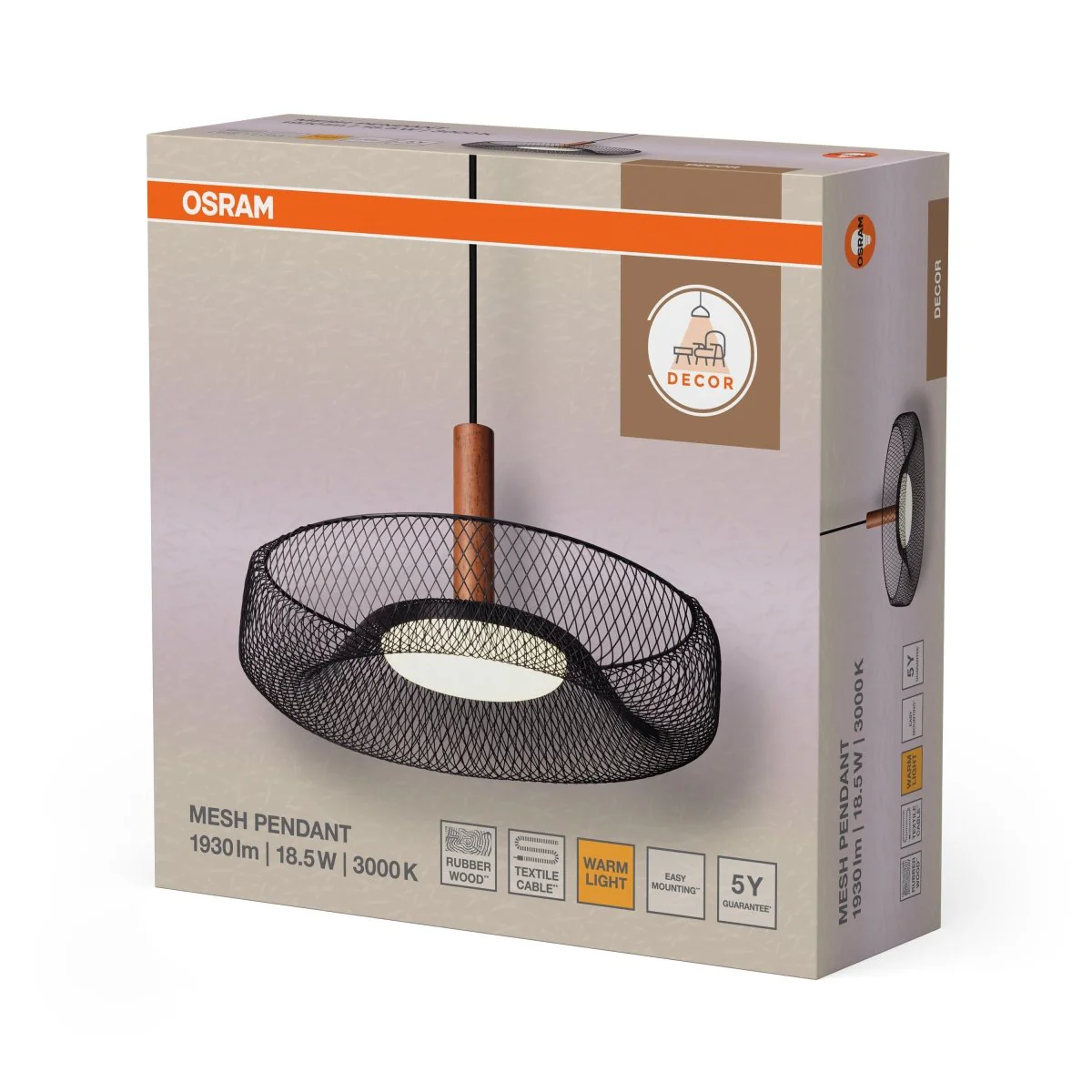 OSRAM Decor Mesh Wisząca 18.5W 830 czarny - Image 2