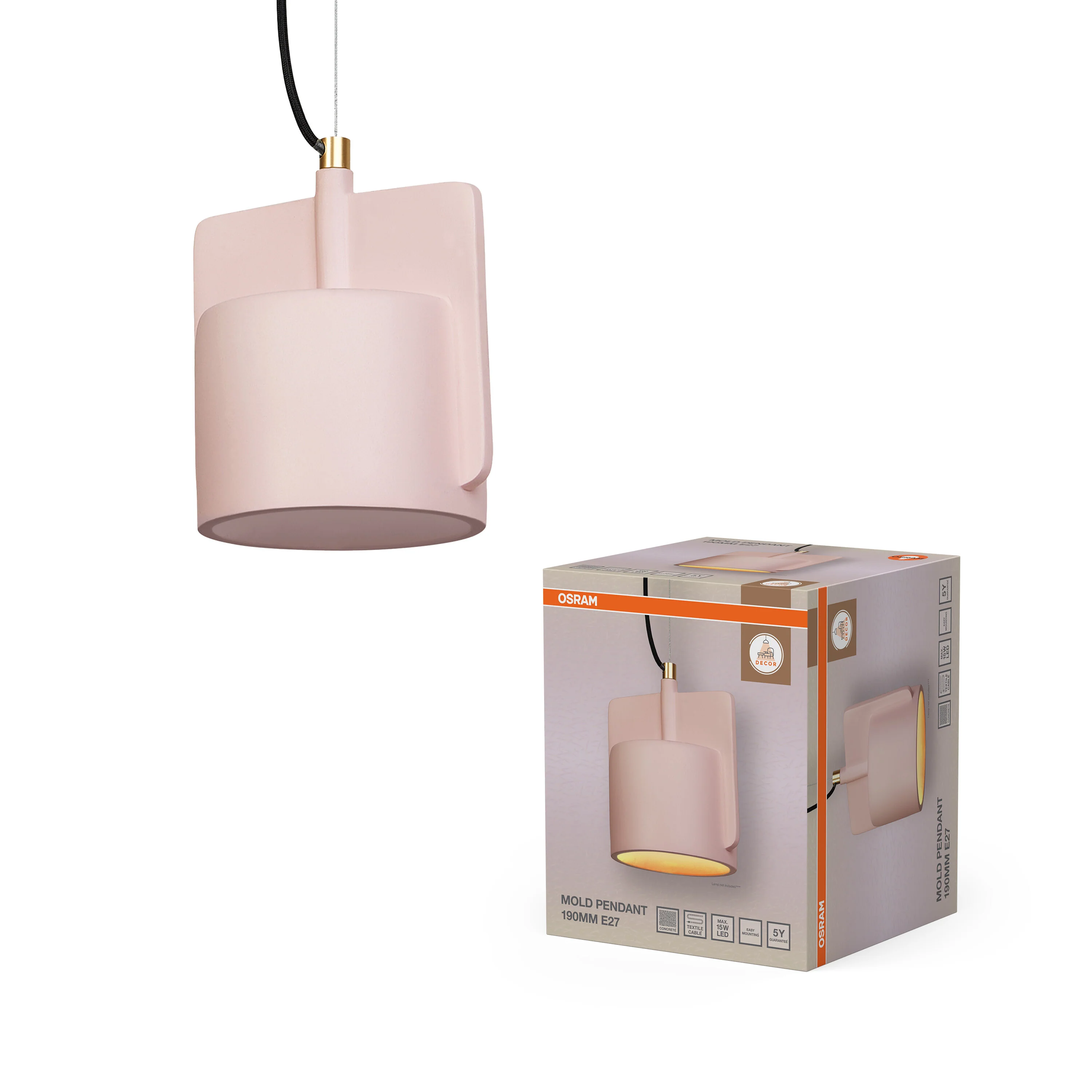 OSRAM Decor Mold Wisząca 190mm E27 różowy - Image 5