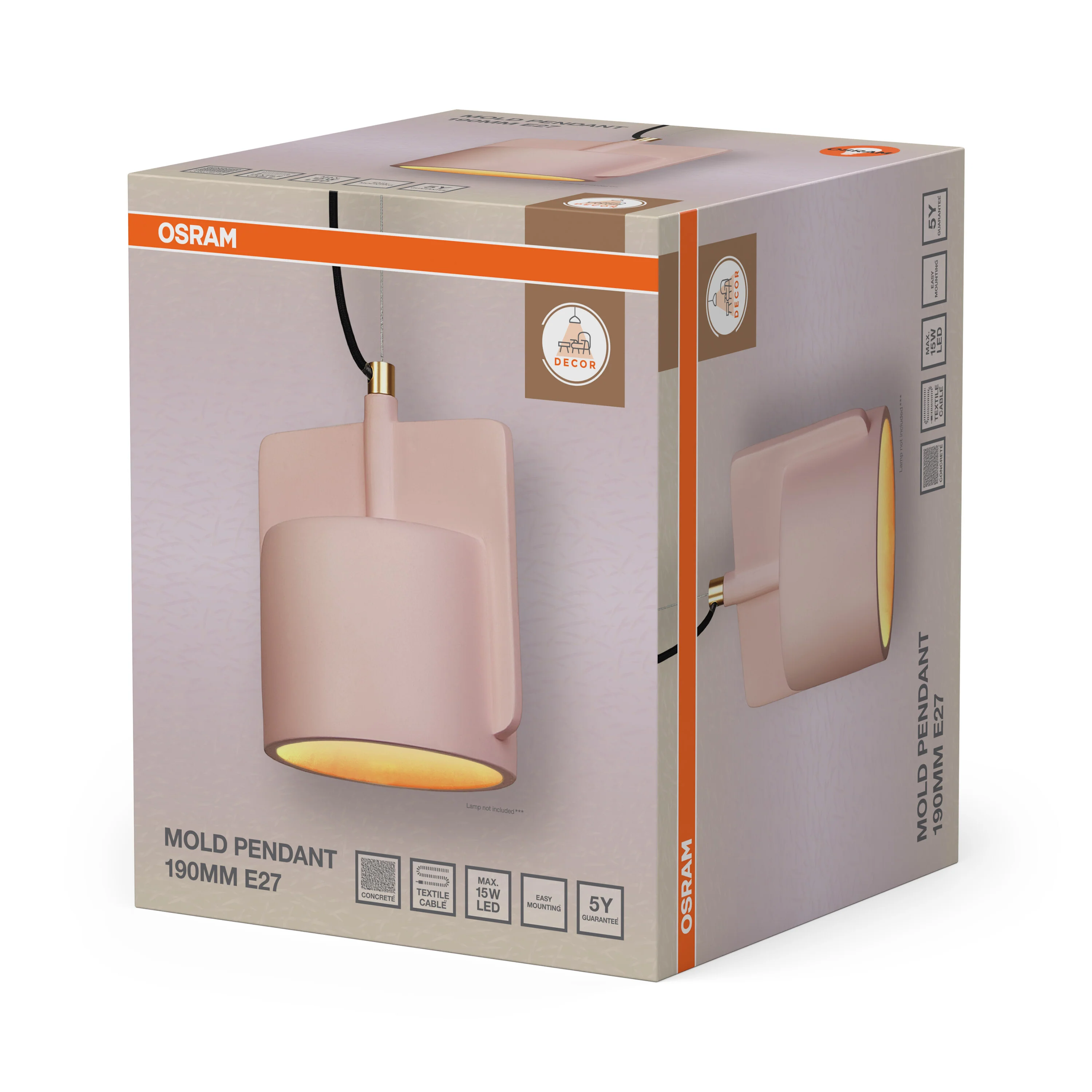OSRAM Decor Mold Wisząca 190mm E27 różowy - Image 6