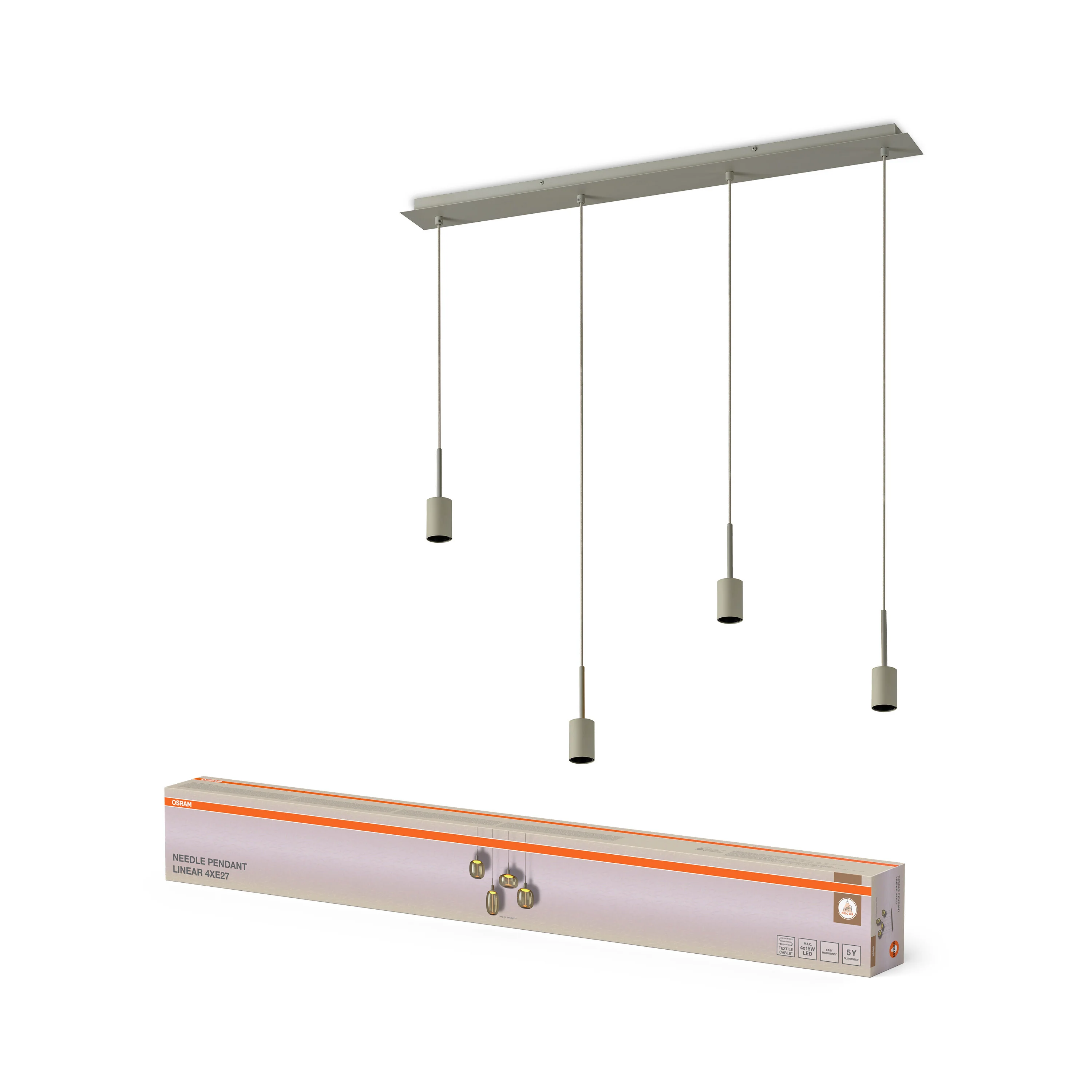 OSRAM Decor Needle Wisząca liniowy 4xE27 beżowy - Image 5