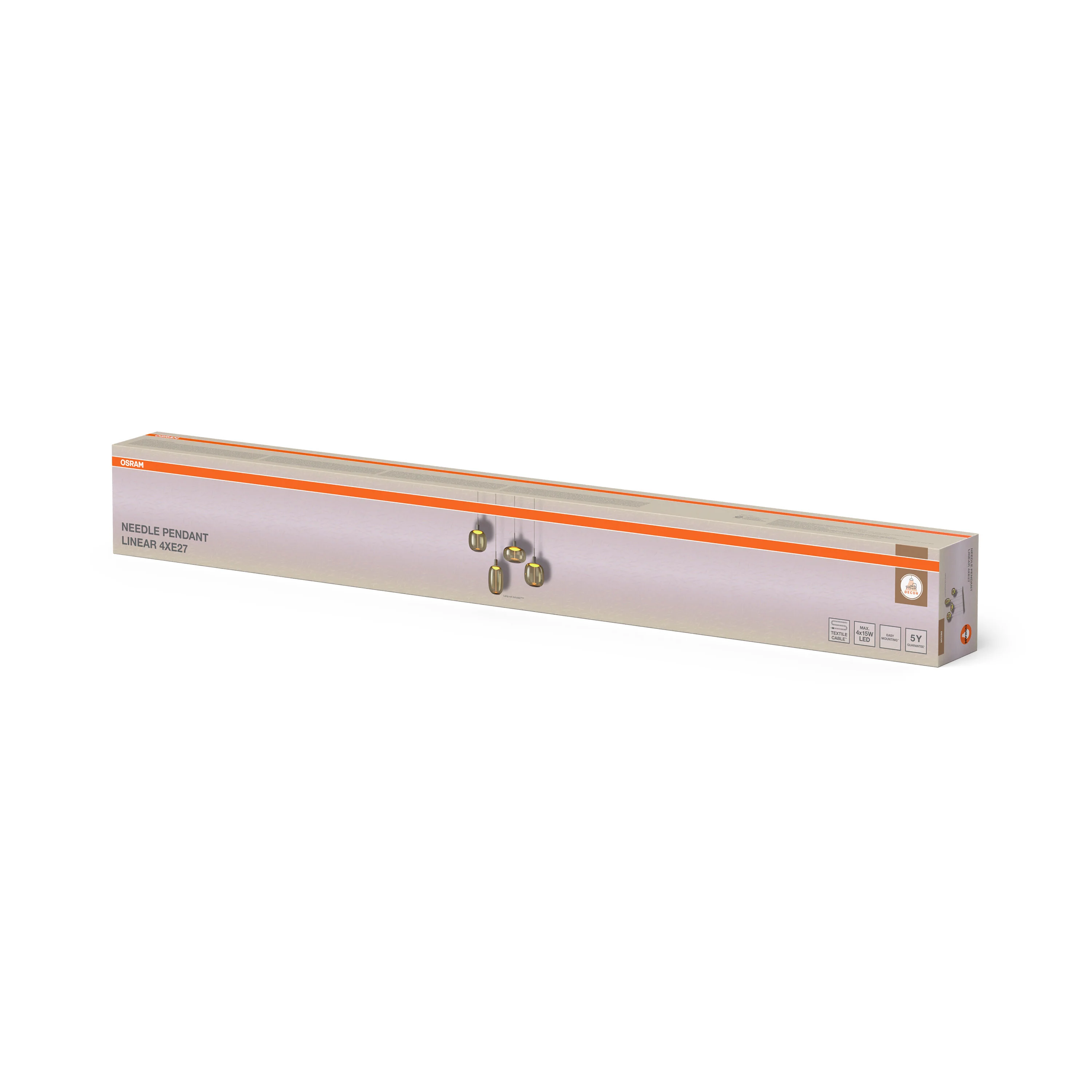 OSRAM Decor Needle Wisząca liniowy 4xE27 beżowy - Image 6