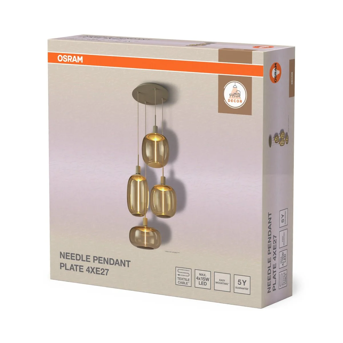 OSRAM Decor Needle Wisząca talerzowy 4xE27 beżowy - Image 2