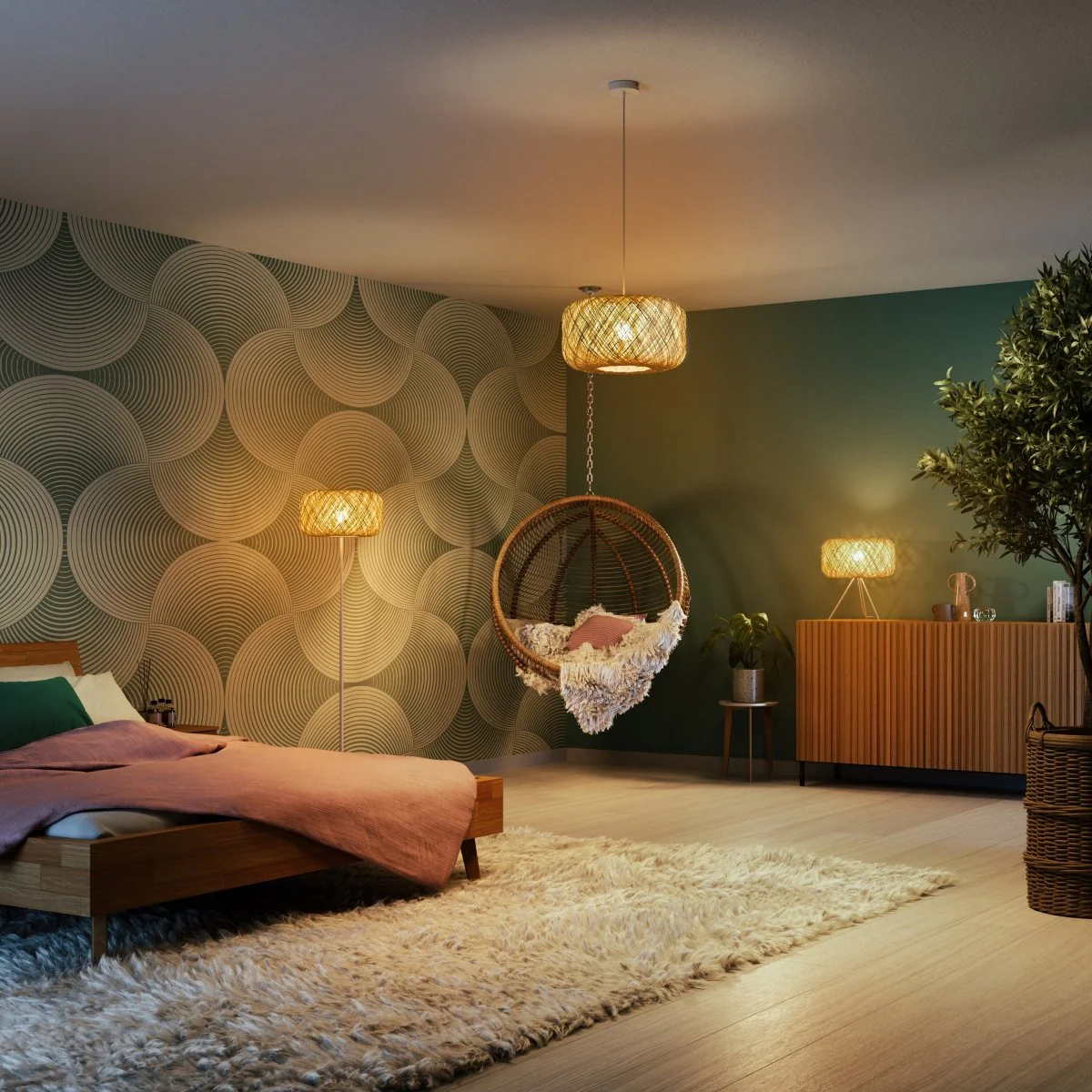 OSRAM Decor Paper Bale Wisząca E27 beżowy - Image 4