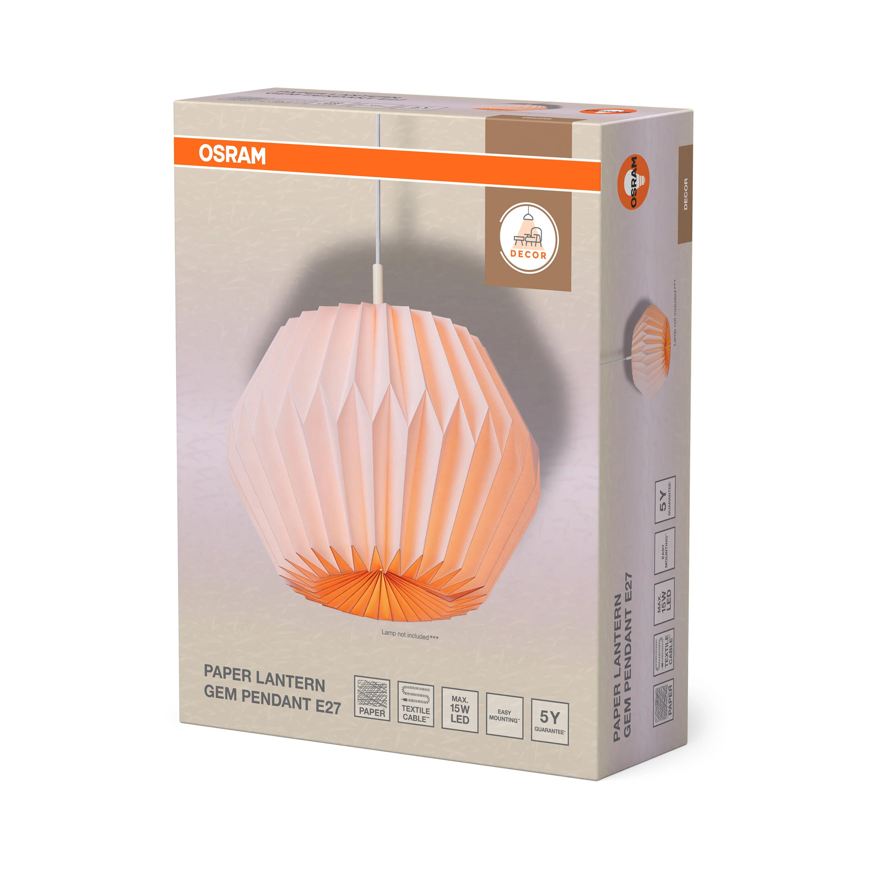 OSRAM Decor Paper Lantern Gem Wisząca E27 biały - Image 6