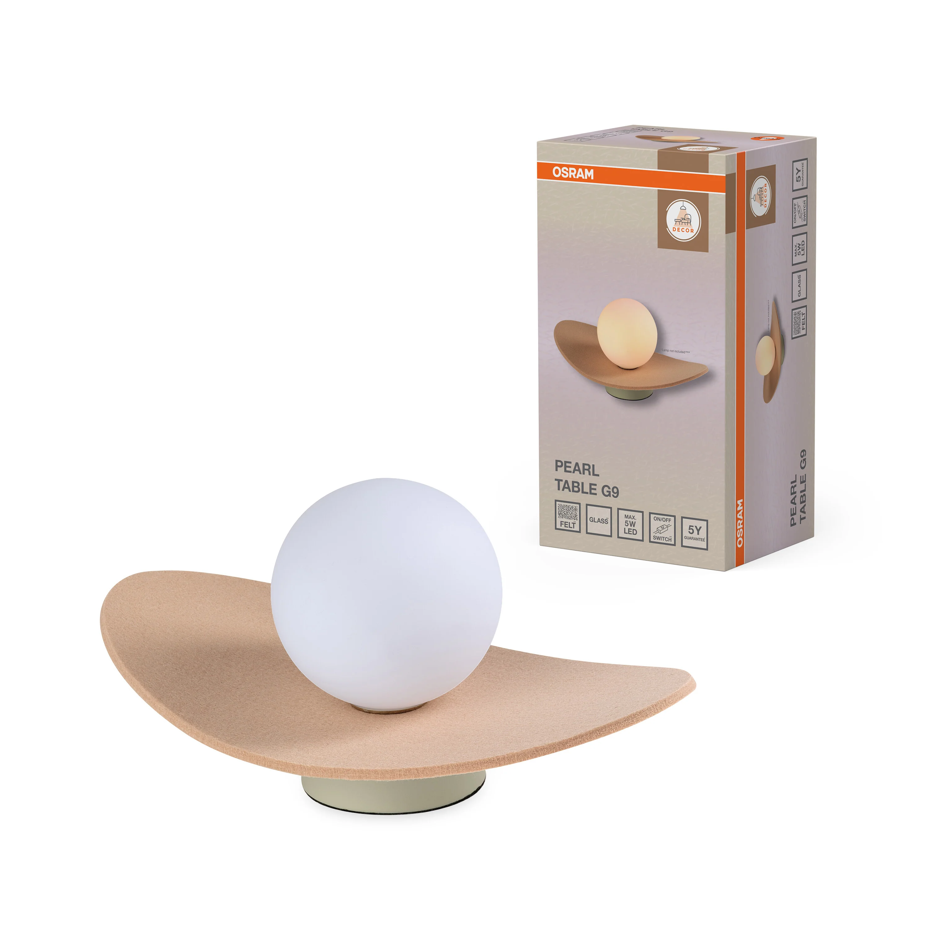 OSRAM Decor Pearl Lampa stołowa 1xG9 beżowa - Image 5