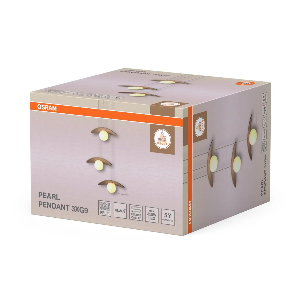 OSRAM Decor Pearl Wisząca 3xG9 beżowy - Image 2
