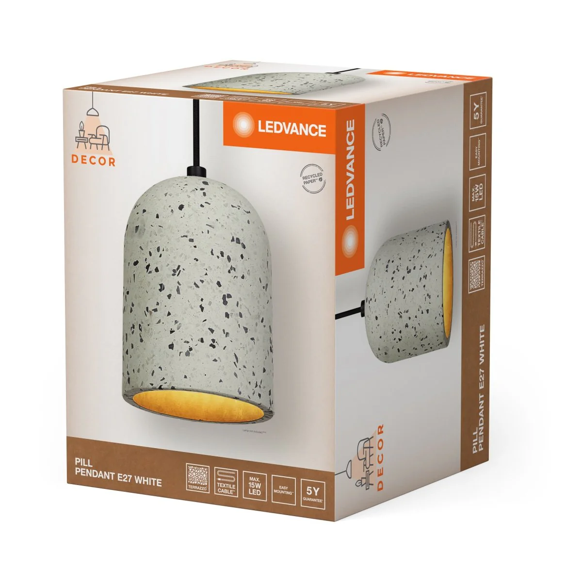 OSRAM Decor Pill lampa Wisząca 1×E27 biała - Image 2