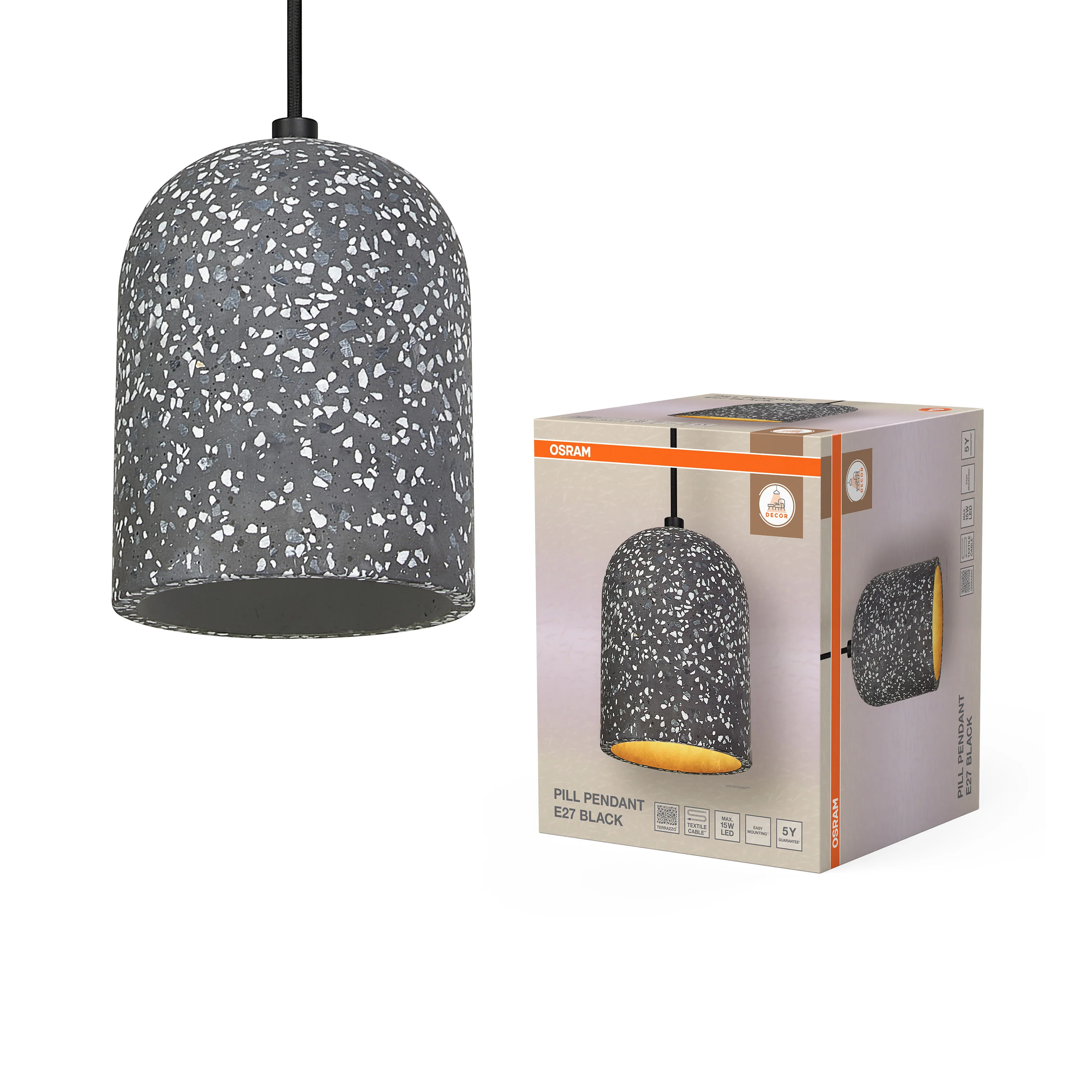 OSRAM Decor Pill Wisząca 1XE27 czarny - Image 5