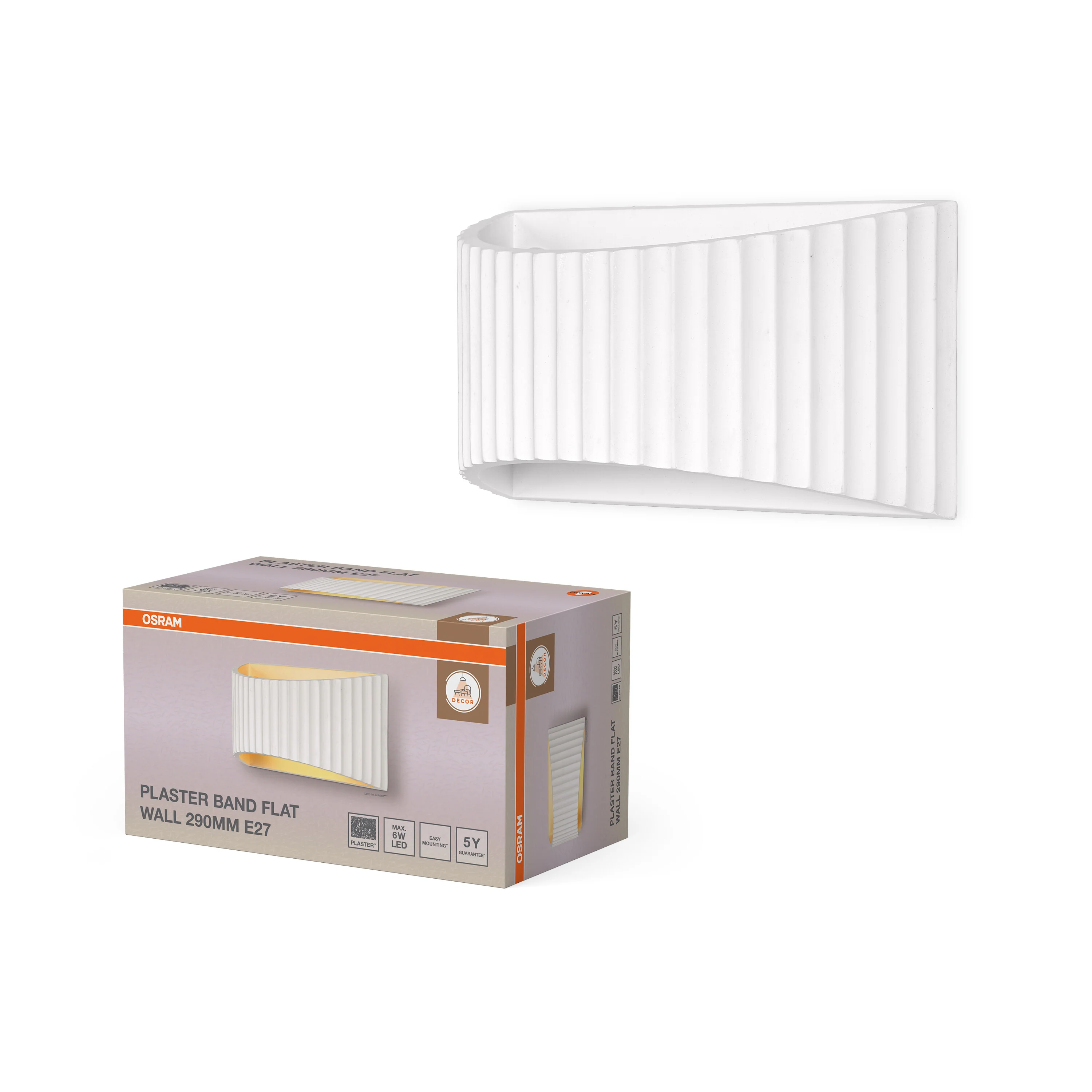 OSRAM Decor Plaster Cone Wisząca E27 biały - Image 5