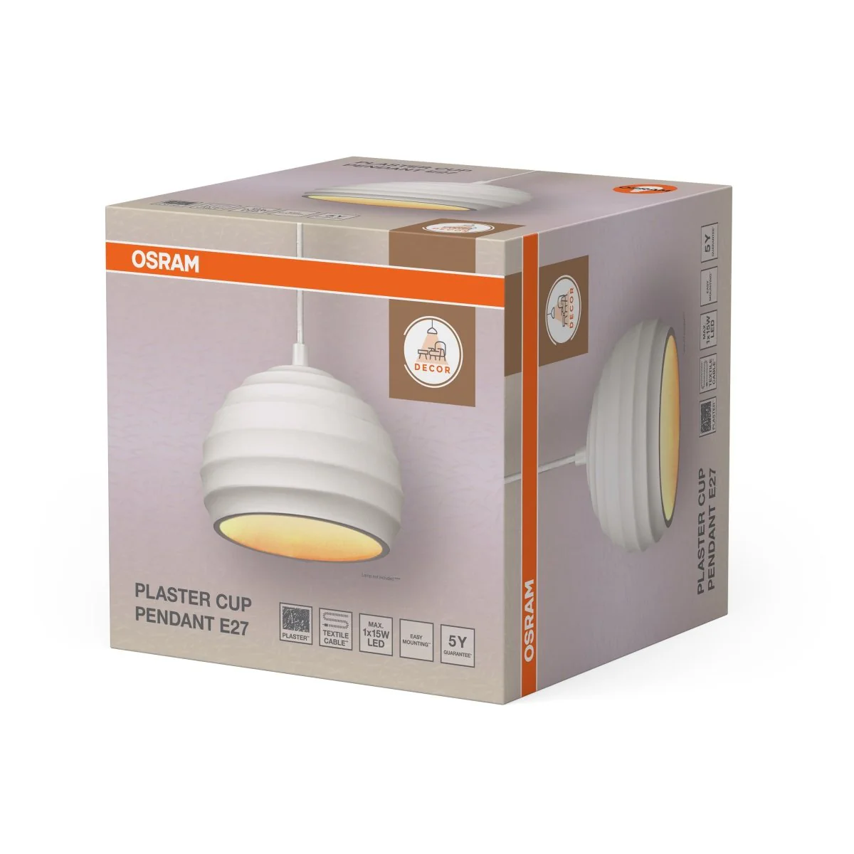 OSRAM Decor Plaster Nest Kinkiet 1xG9 biały - Image 2