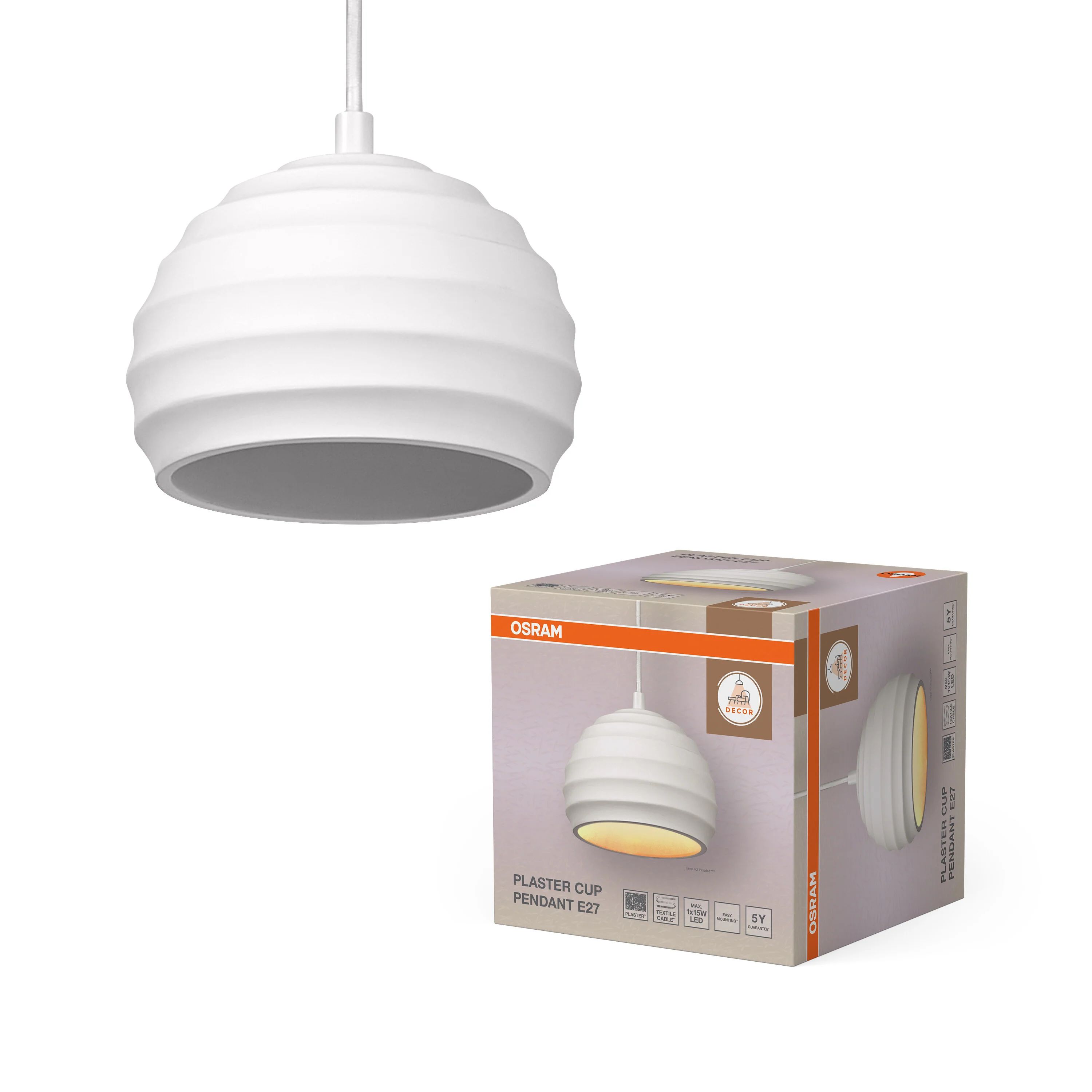 OSRAM Decor Plaster Nest Kinkiet 1xG9 biały - Image 5