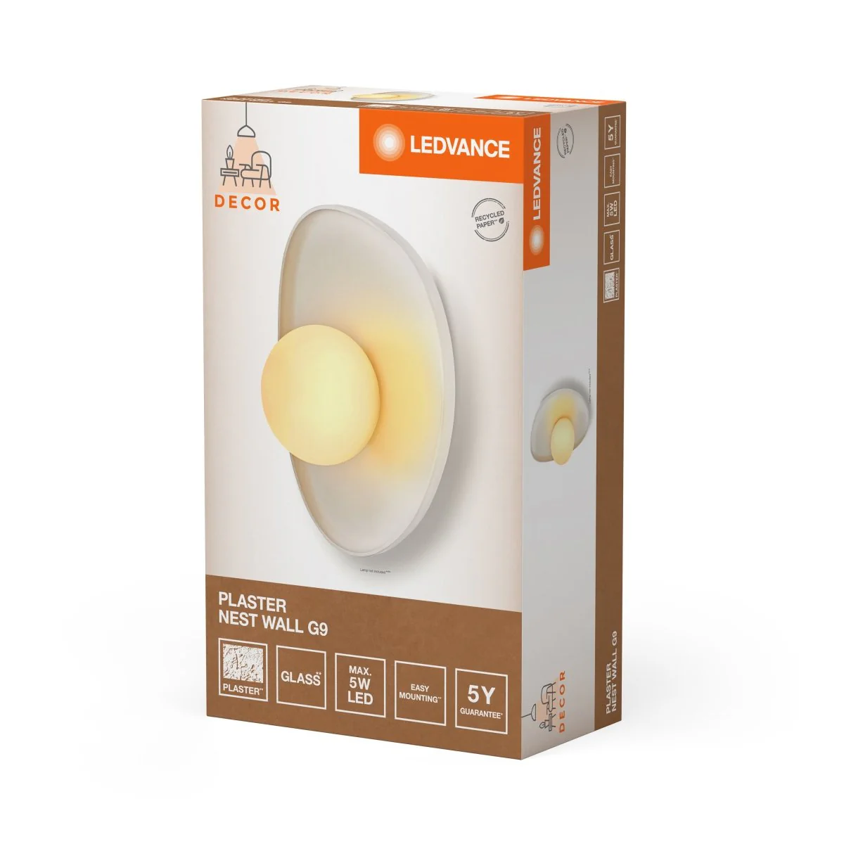 OSRAM Decor Plaster Nest Lampa stołowa 1xG9 biała - Image 2