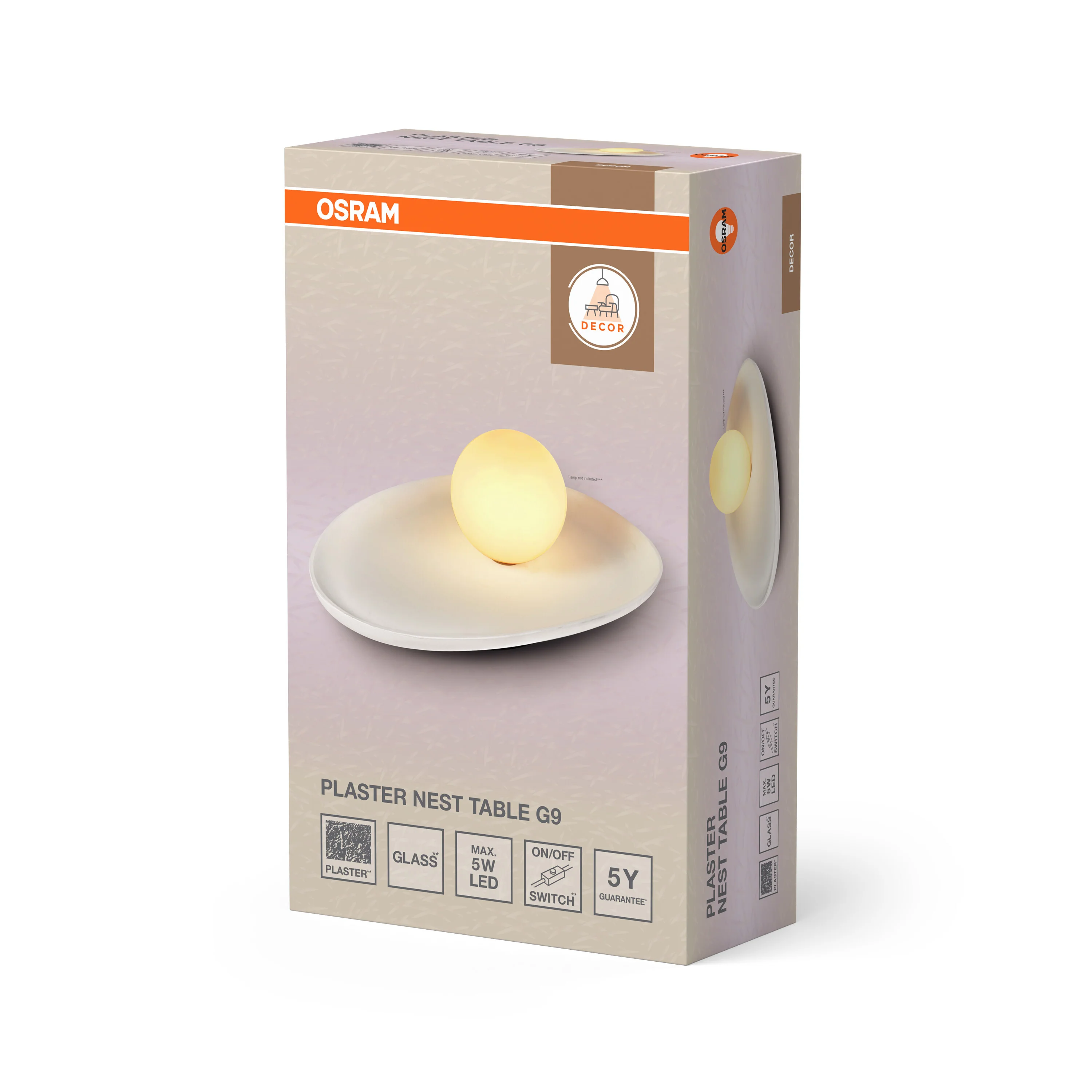 OSRAM Decor Plaster Nest Lampa stołowa G9 biała - Image 6