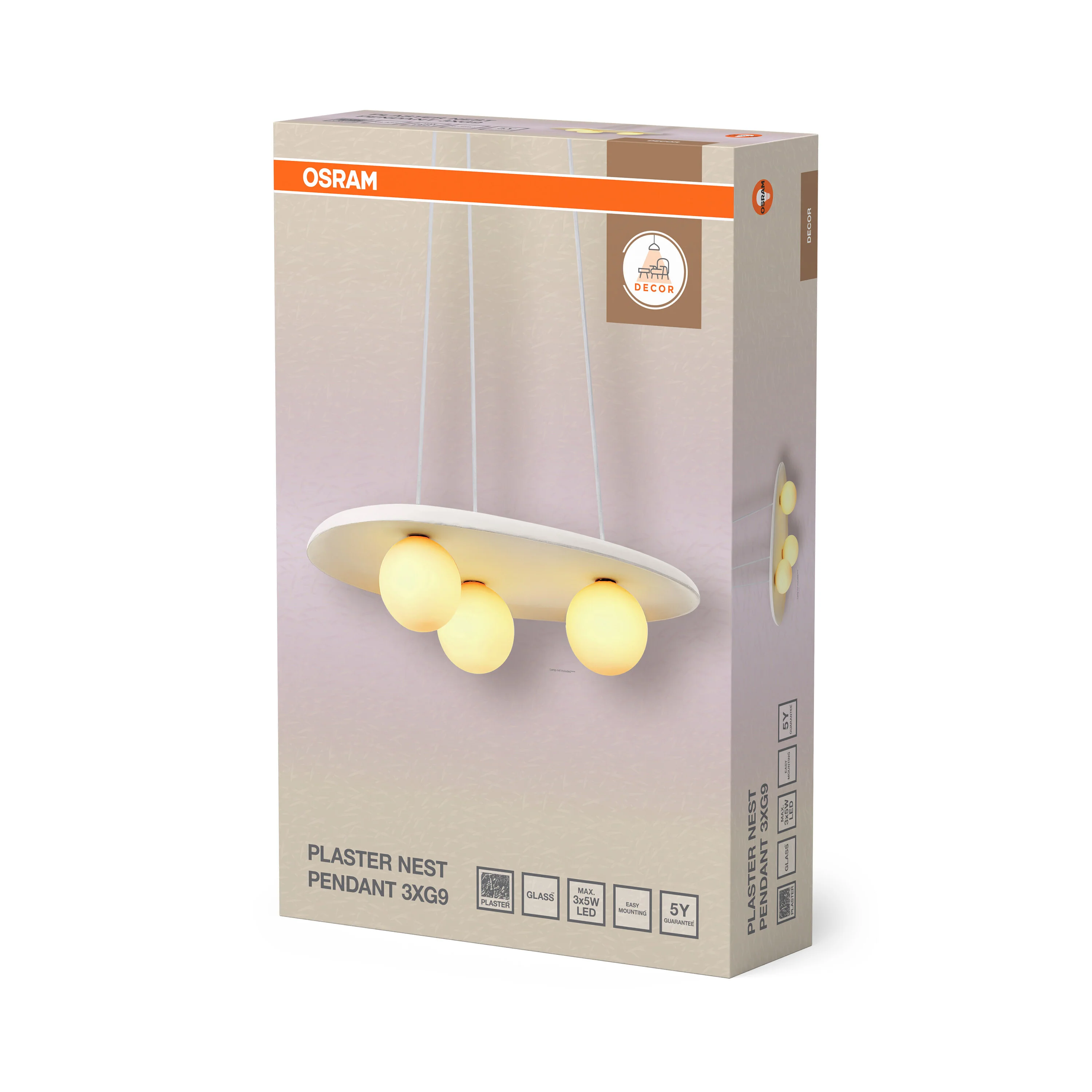 OSRAM Decor Plaster Nest Wisząca G9 biały - Image 6