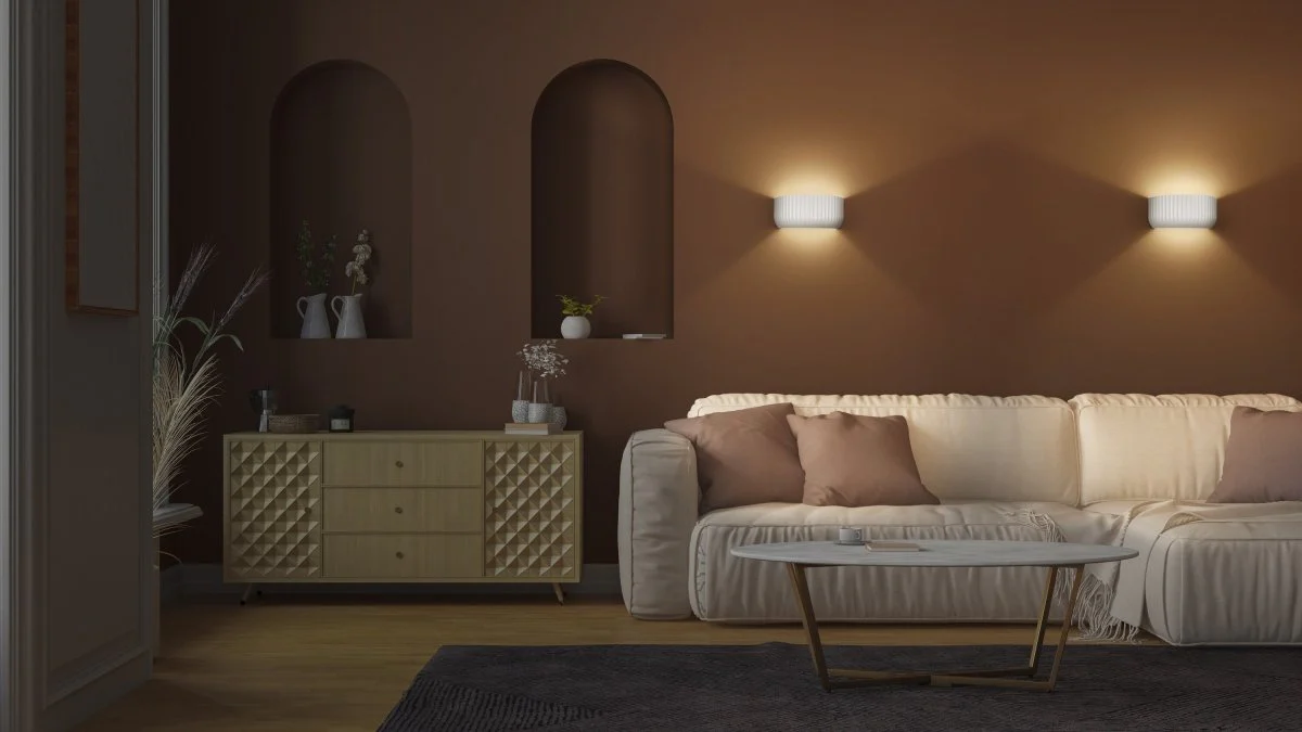 OSRAM Decor Plaster Routes Kinkiet góra Ø310 1xE27 biały - Image 5