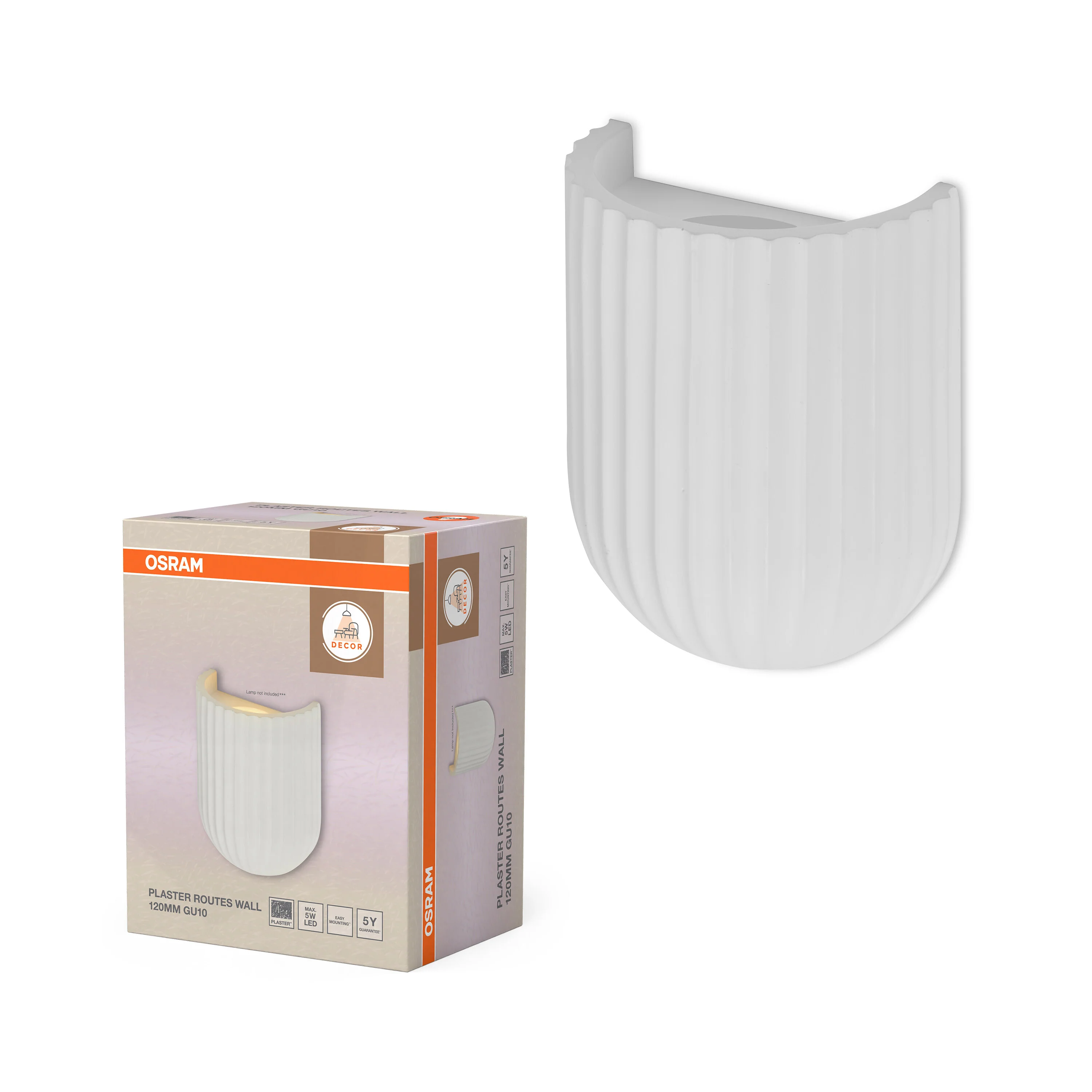 OSRAM Decor Plaster Routes Lampa stołowa 120 1xGU10 biała - Image 5