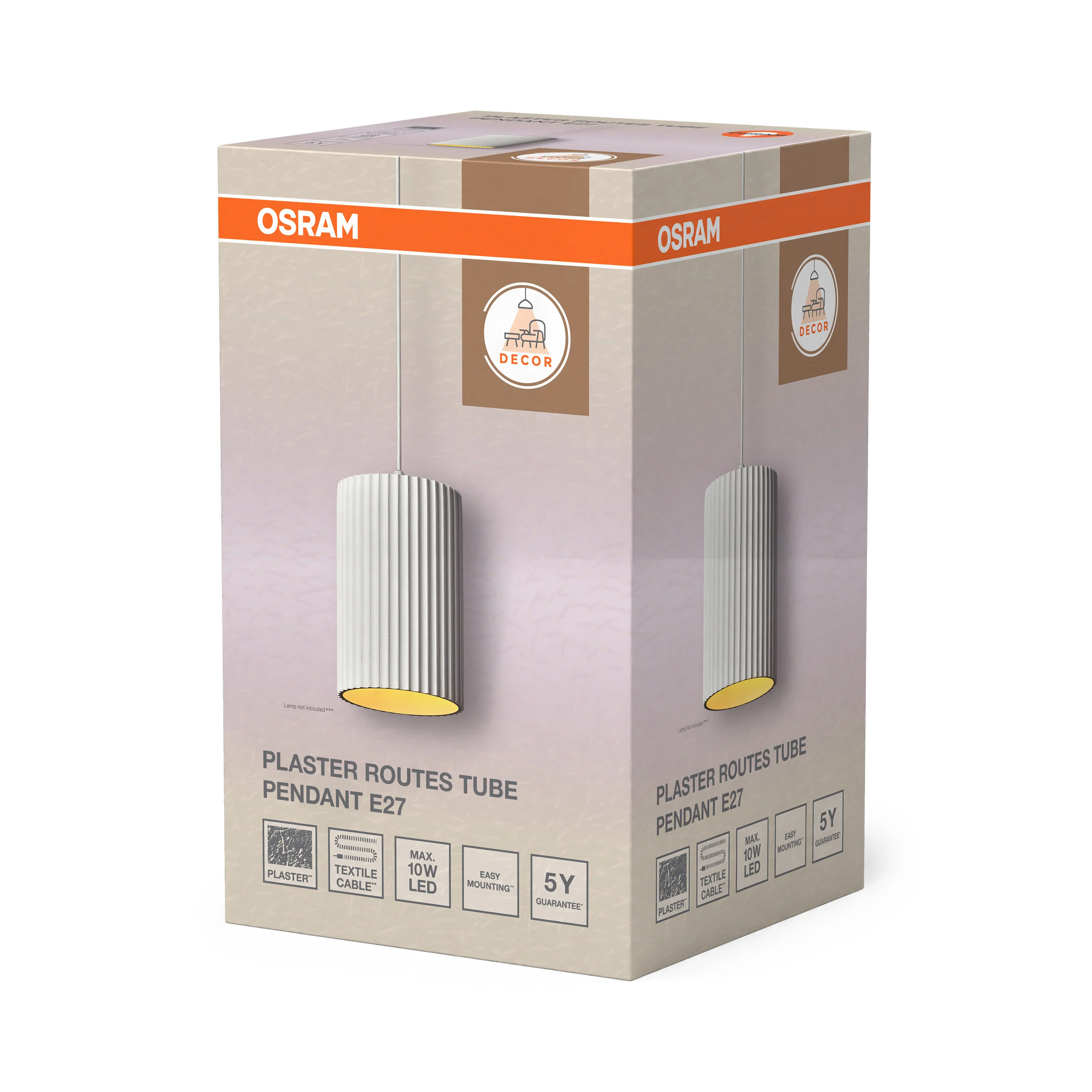 OSRAM Decor Plaster Routes Tube Wisząca 1xE27 biały - Image 6