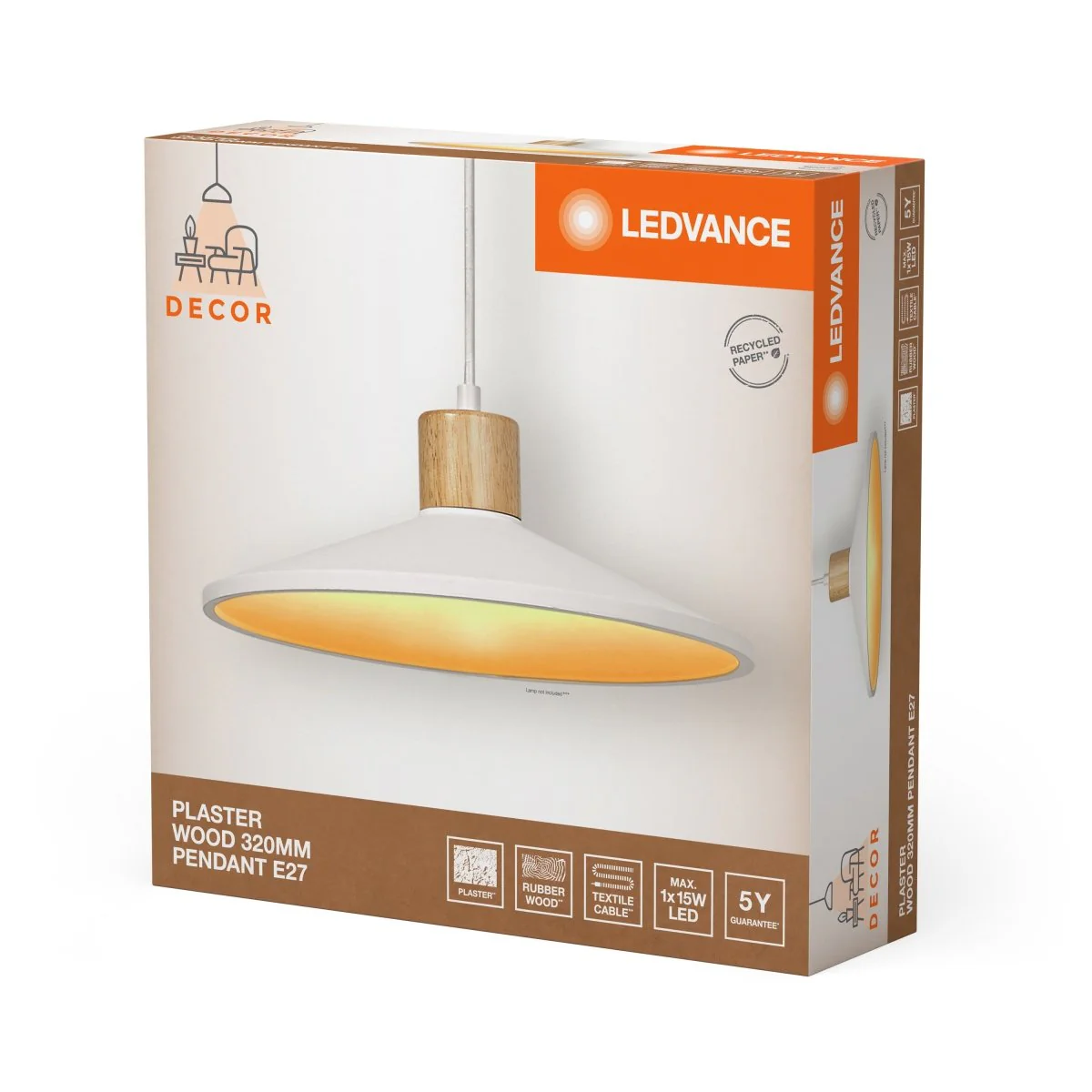 OSRAM Decor Plisse Plafon E27 antracyt - Image 2