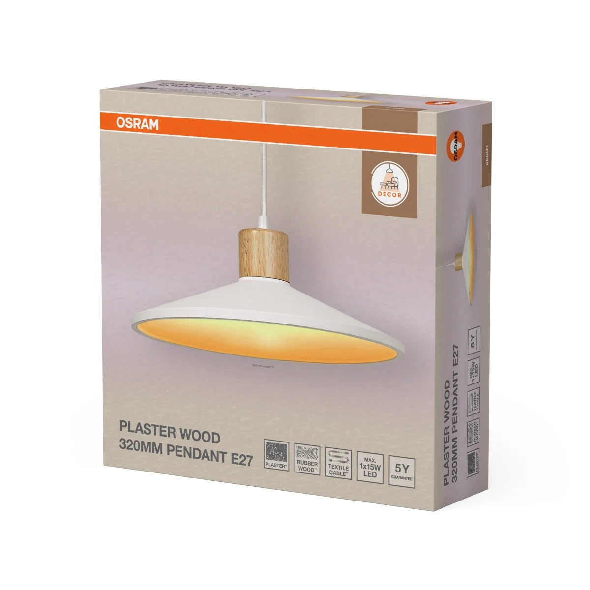 OSRAM Decor Plisse Plafon E27 ciemnoszary - Image 2